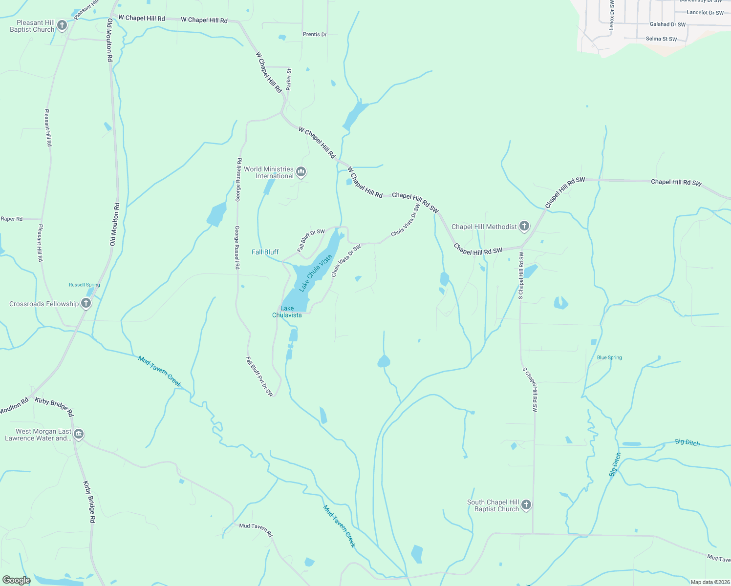map of restaurants, bars, coffee shops, grocery stores, and more near 3542 Chula Vista Ridge Drive Southwest in Decatur