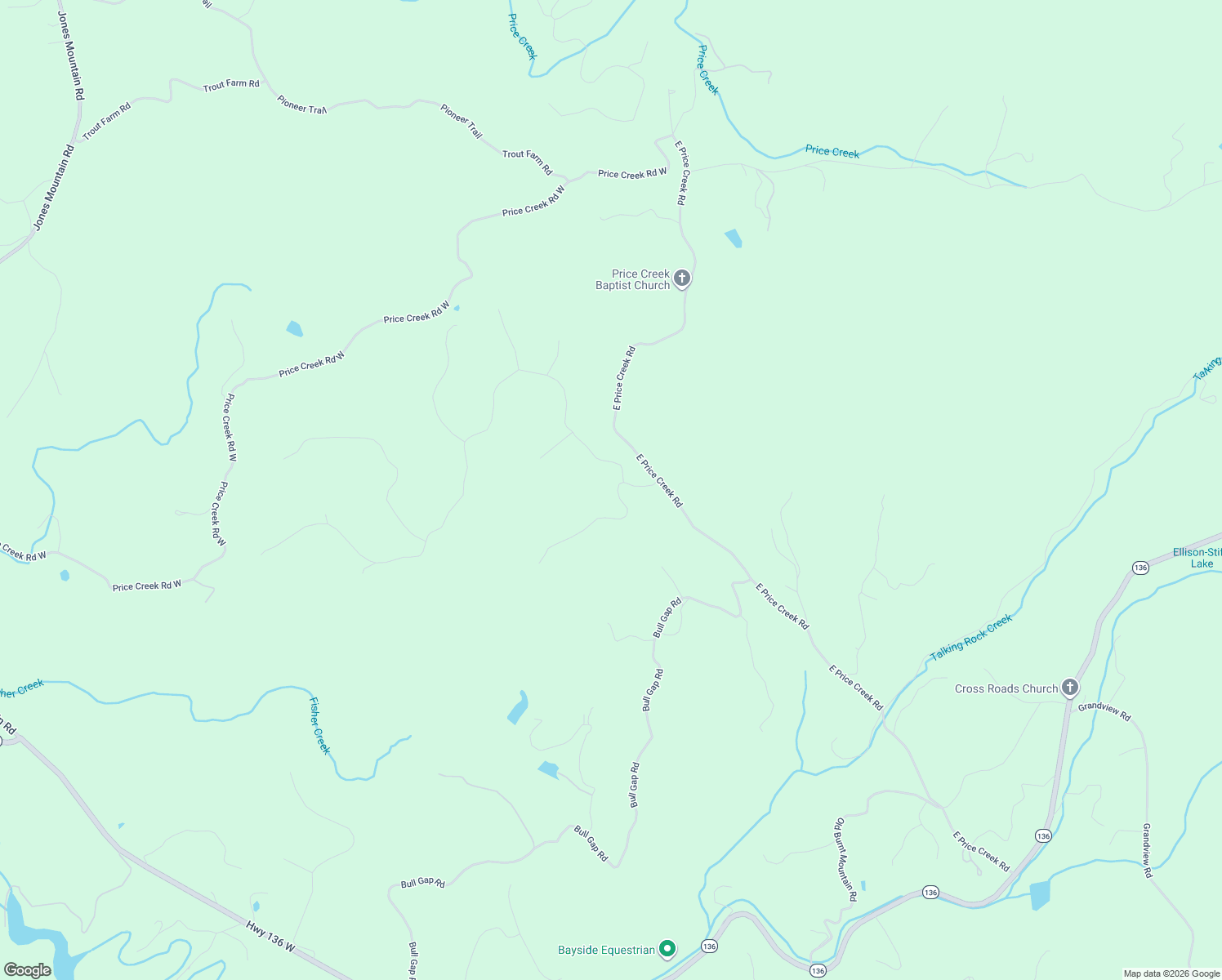 map of restaurants, bars, coffee shops, grocery stores, and more near 20 Outback Ridge Trail in Jasper