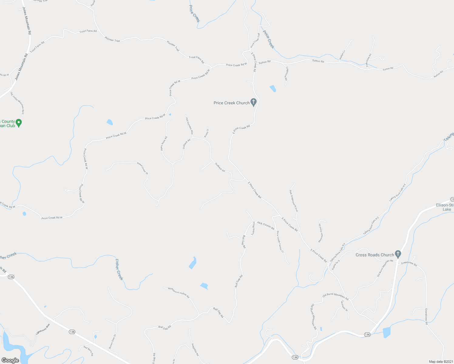 map of restaurants, bars, coffee shops, grocery stores, and more near 20 Outback Ridge Trail in Jasper