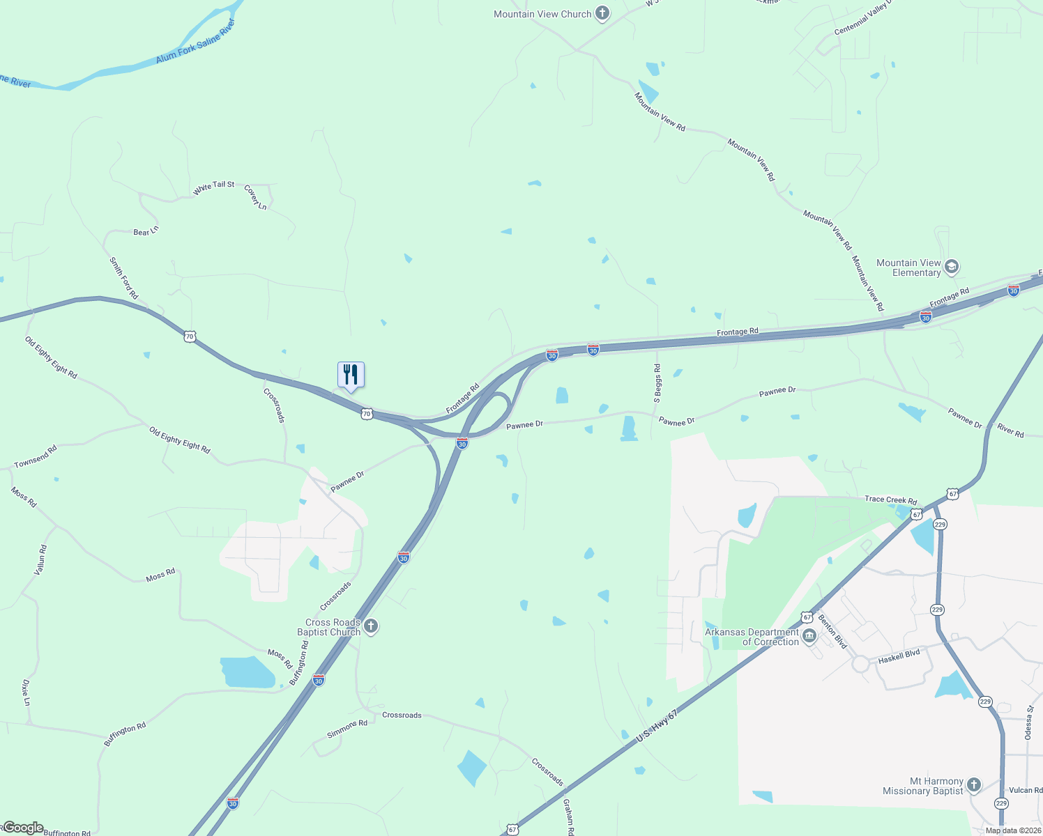 map of restaurants, bars, coffee shops, grocery stores, and more near 7810 Pawnee Drive in Benton