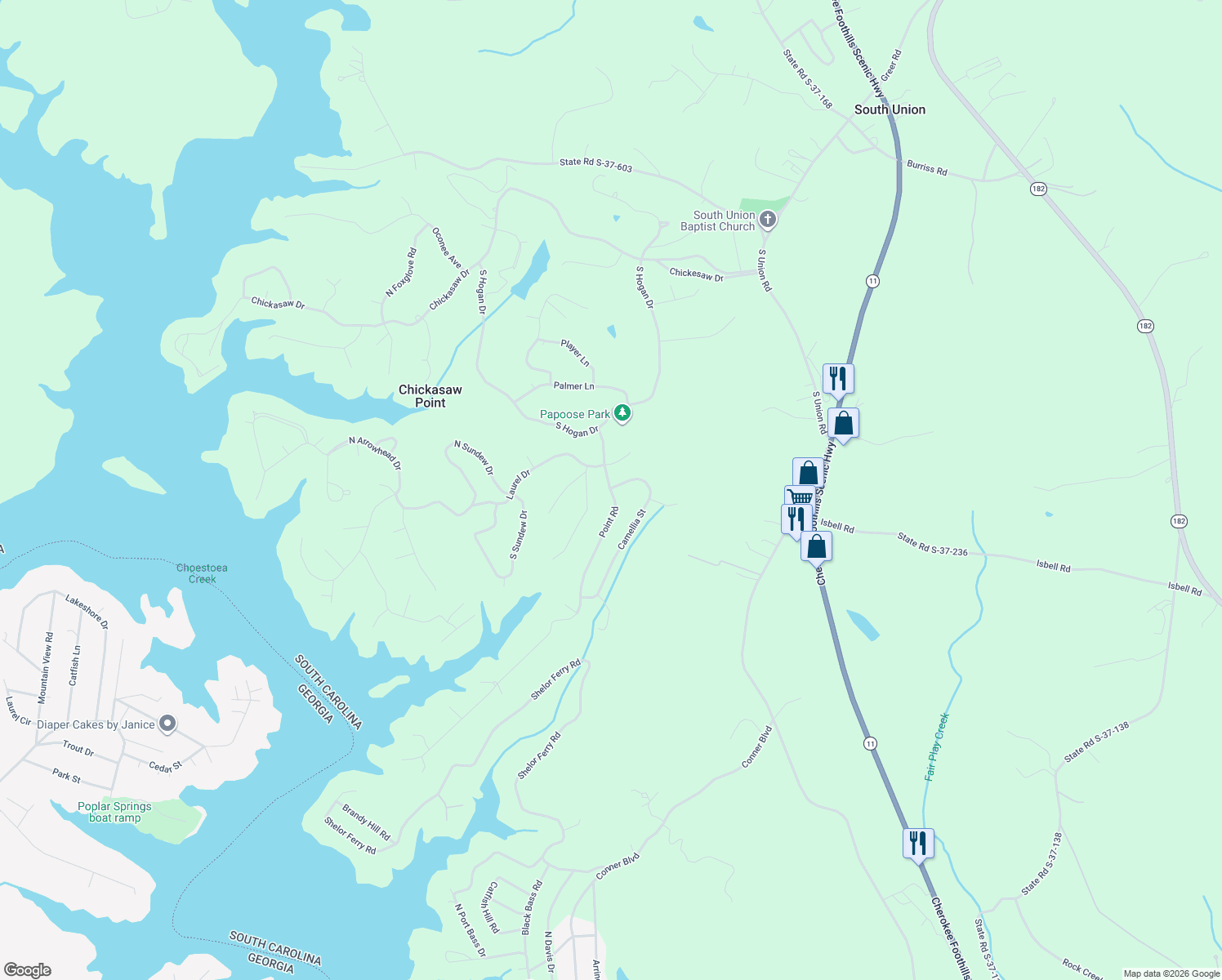 map of restaurants, bars, coffee shops, grocery stores, and more near 1338 Point Road in Westminster