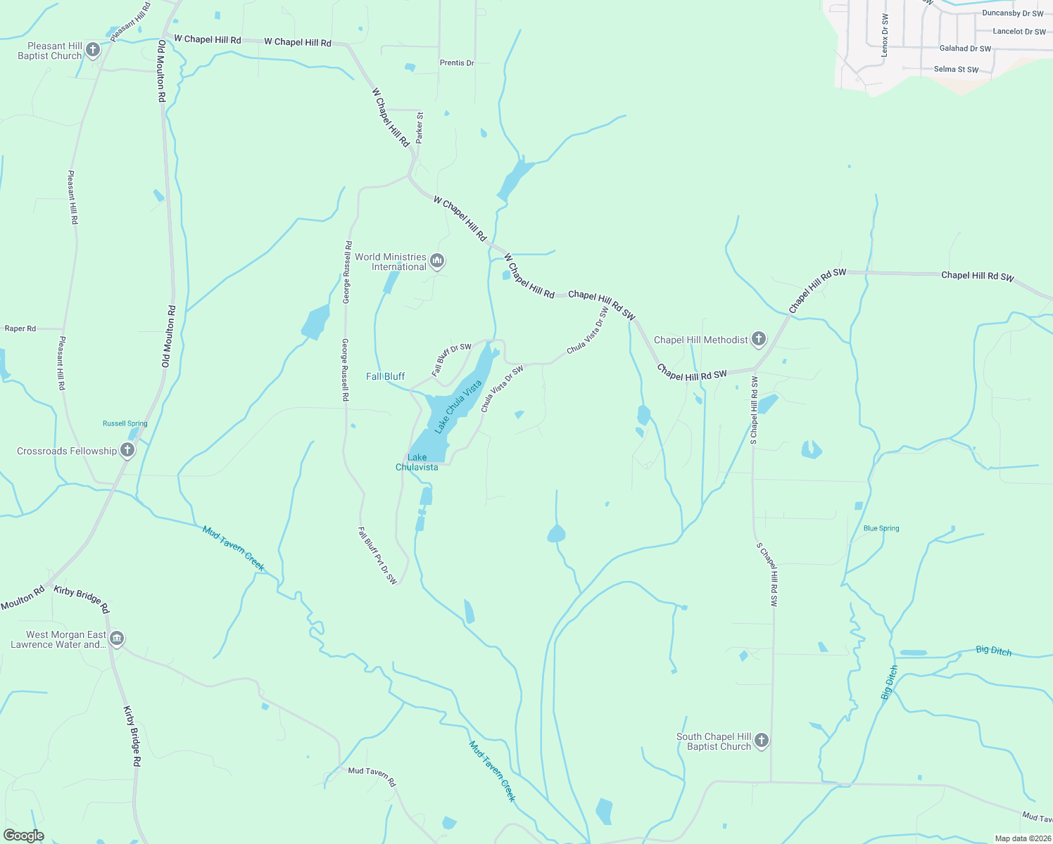 map of restaurants, bars, coffee shops, grocery stores, and more near 3542 Chula Vista Ridge Drive Southwest in Decatur