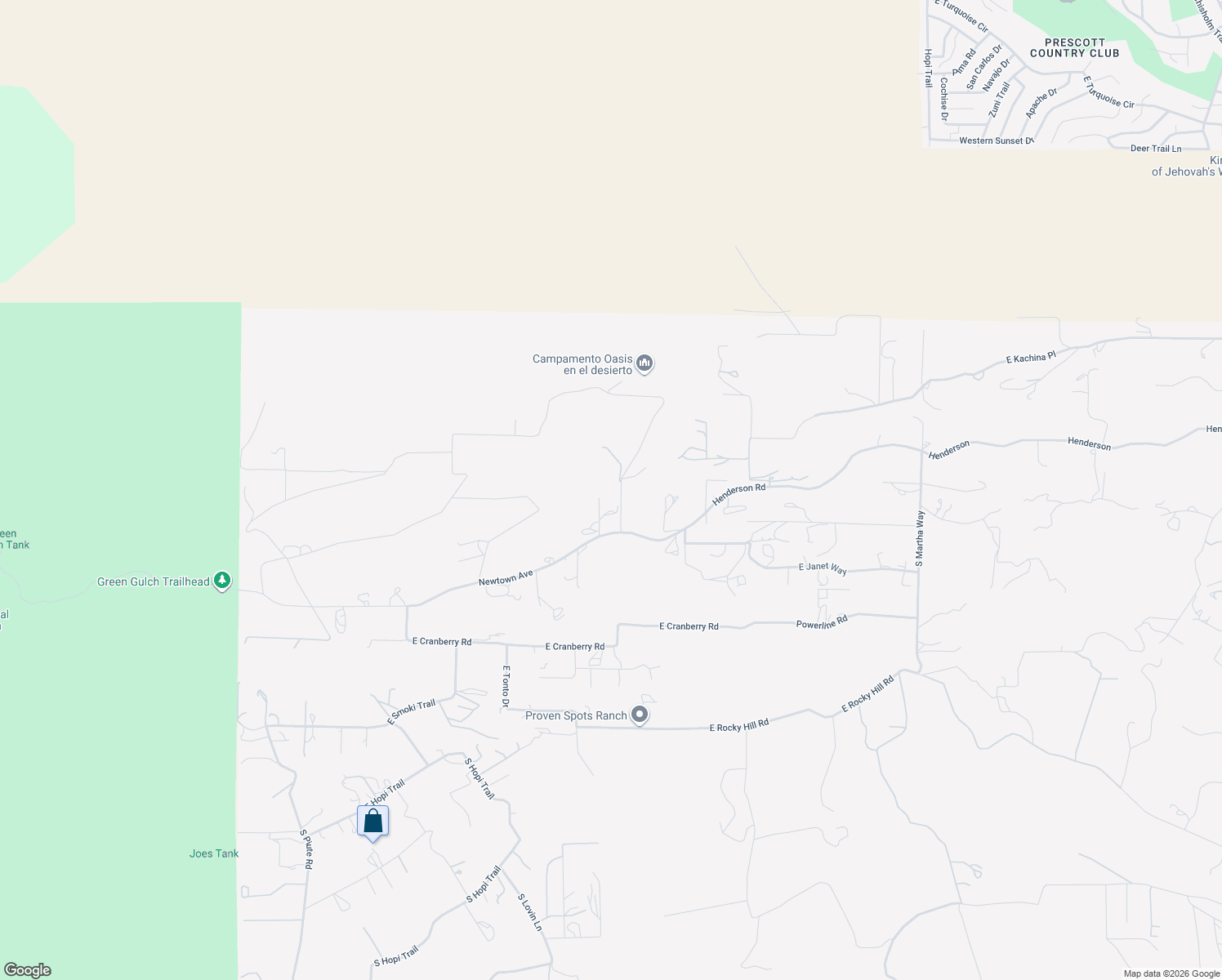 map of restaurants, bars, coffee shops, grocery stores, and more near 625 Clayton in Dewey-Humboldt