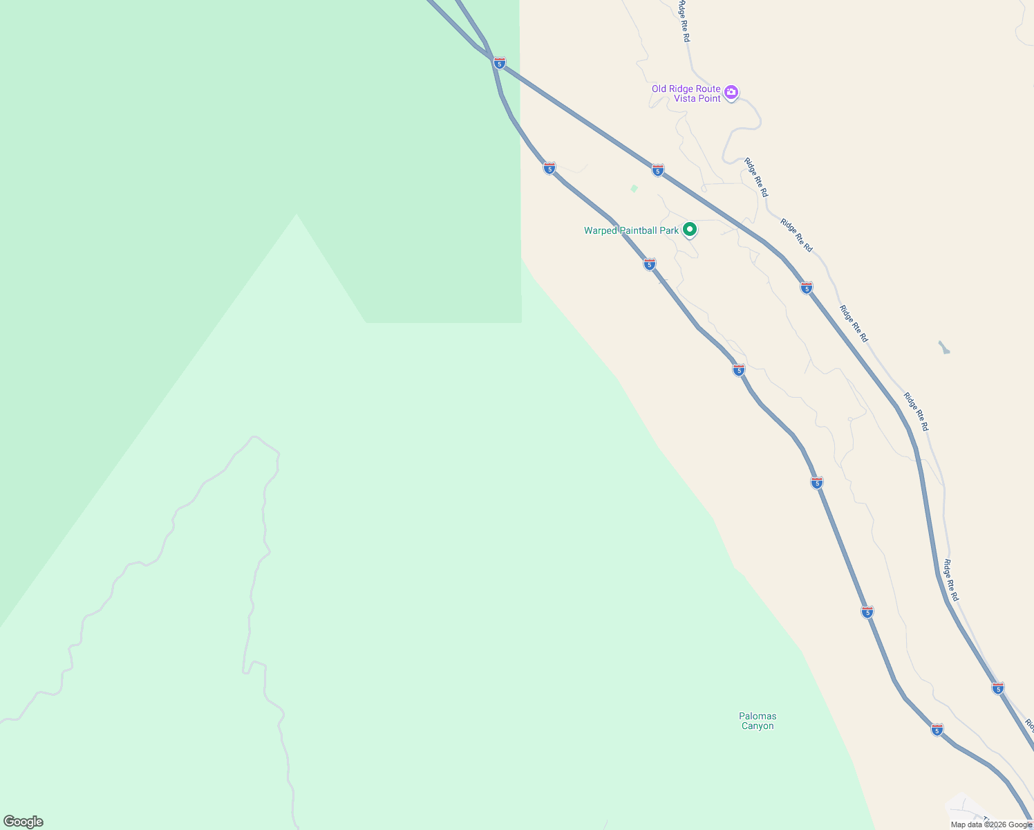 map of restaurants, bars, coffee shops, grocery stores, and more near Interstate 5 in Castaic