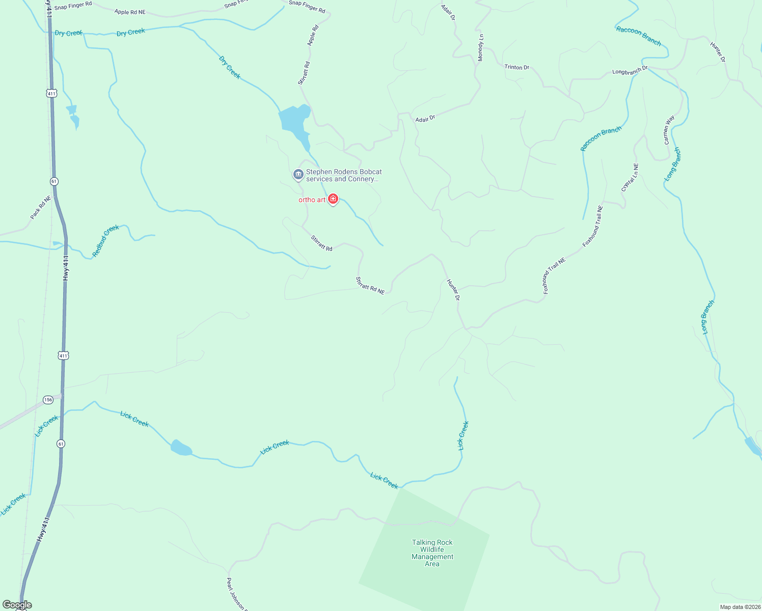 map of restaurants, bars, coffee shops, grocery stores, and more near 1429 Jasper Court in Ranger