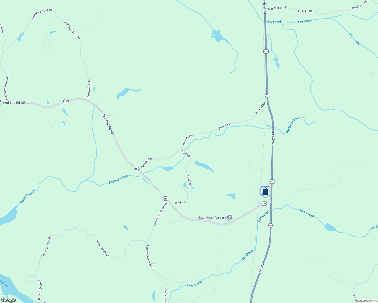 map of restaurants, bars, coffee shops, grocery stores, and more near 339-363 Fir Road Northeast in Ranger