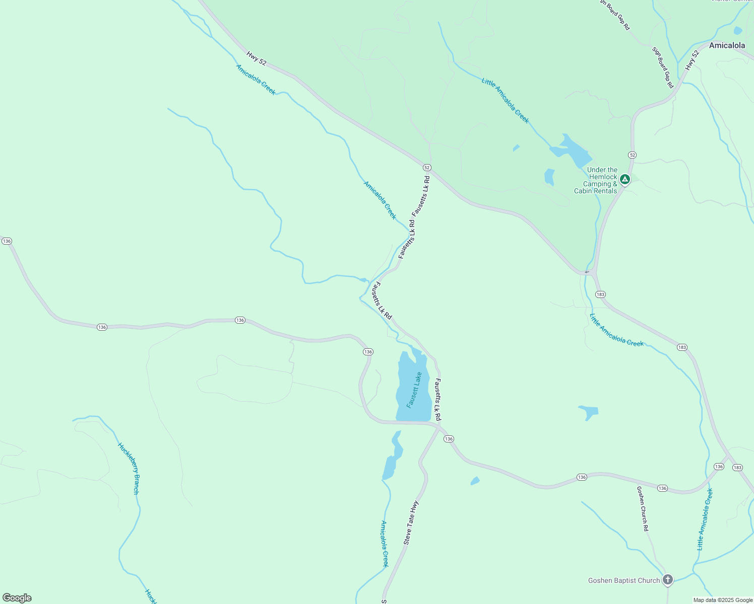 map of restaurants, bars, coffee shops, grocery stores, and more near 837 Fausetts Lake Road in Dawsonville