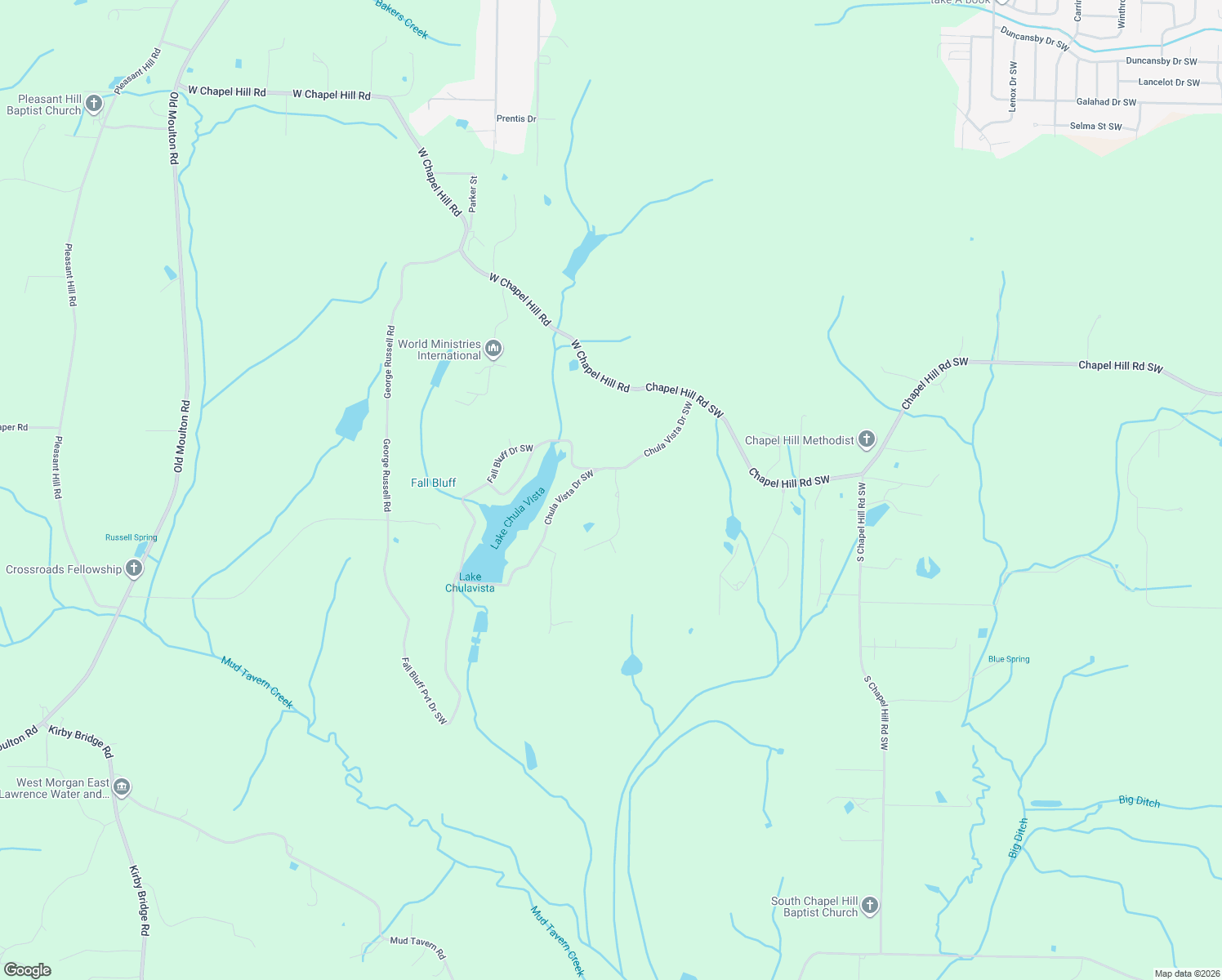 map of restaurants, bars, coffee shops, grocery stores, and more near 3726 Chula Vista Drive Southwest in Decatur