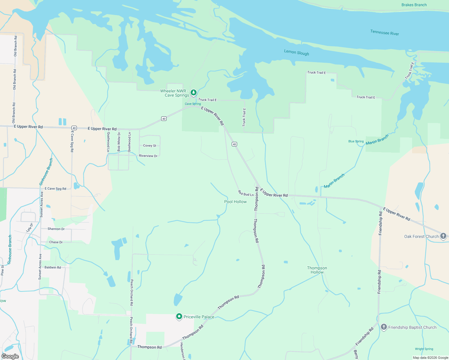 map of restaurants, bars, coffee shops, grocery stores, and more near 204 Red Bud Lane in Decatur