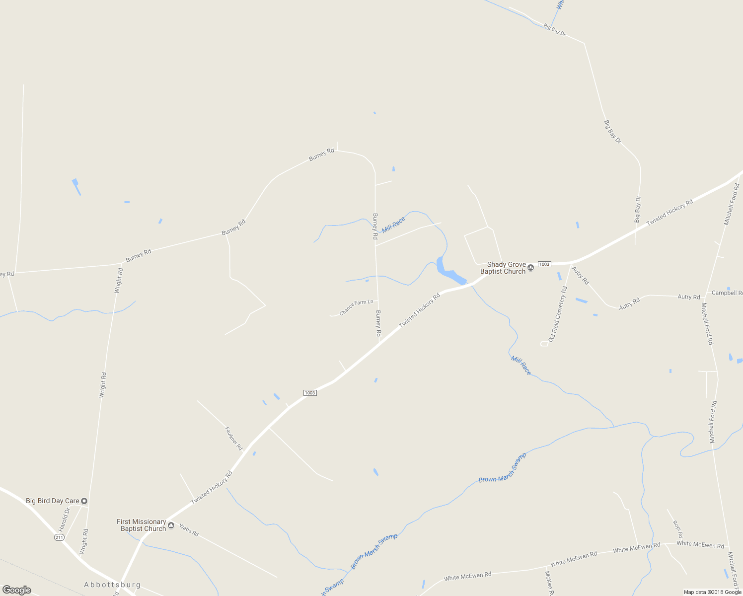 map of restaurants, bars, coffee shops, grocery stores, and more near 215 Burney Road in Bladenboro