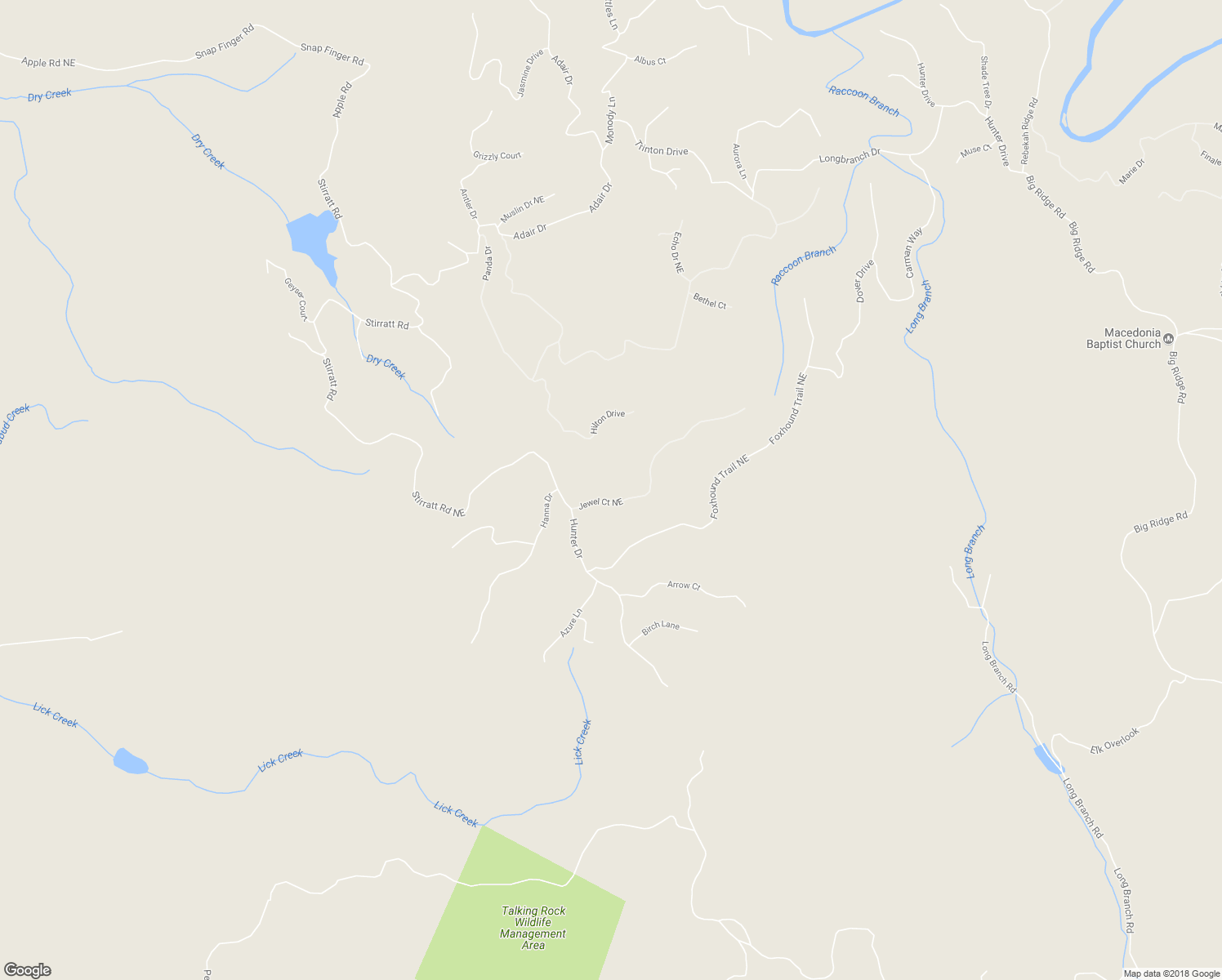 map of restaurants, bars, coffee shops, grocery stores, and more near 1177 Jewel Court Northeast in Ranger