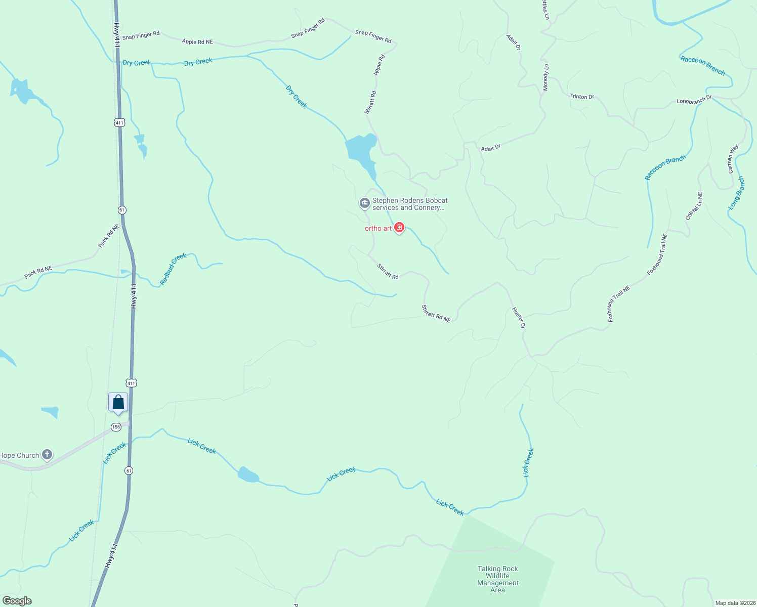 map of restaurants, bars, coffee shops, grocery stores, and more near 242 Oxford Circle in Ranger