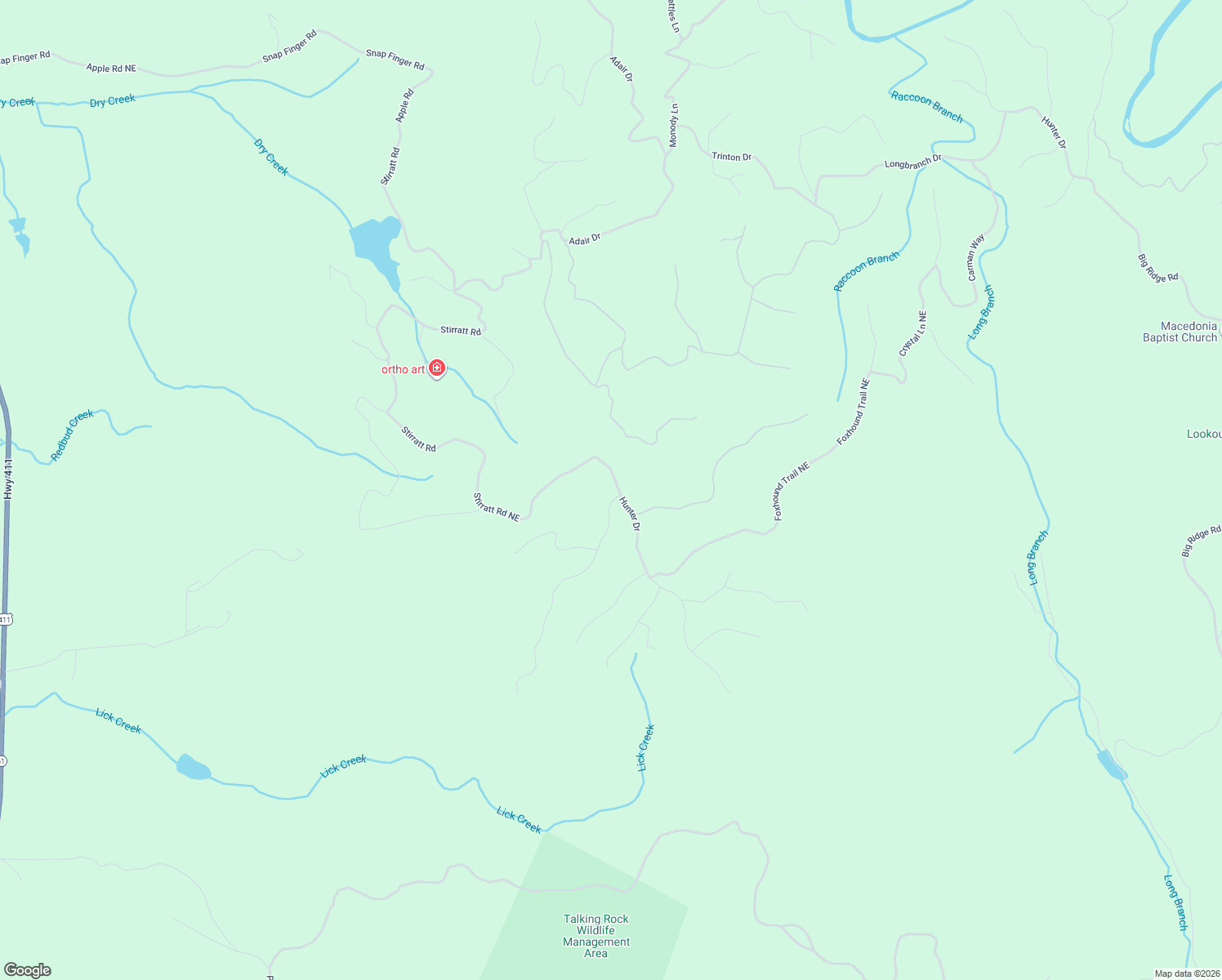 map of restaurants, bars, coffee shops, grocery stores, and more near 1173 Hanna Drive in Ranger