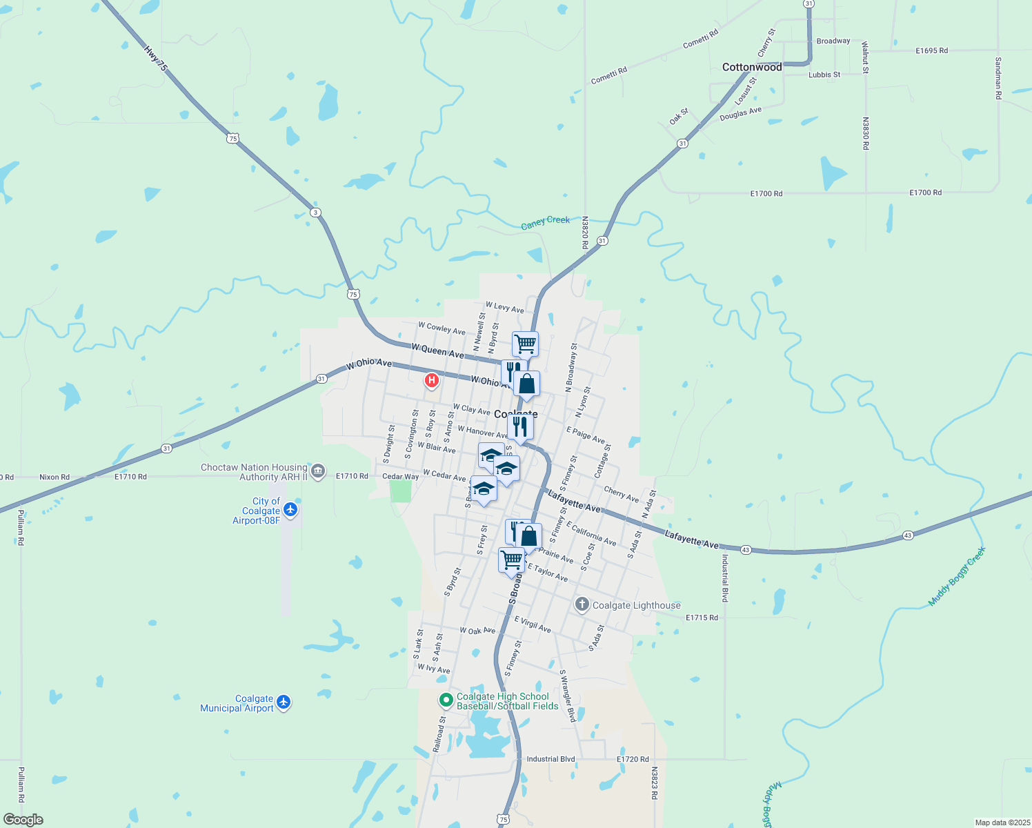 5 South Byrd Street, Coalgate OK Walk Score