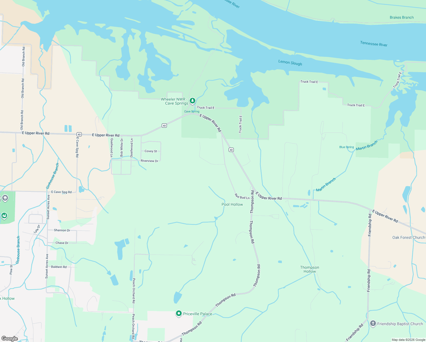map of restaurants, bars, coffee shops, grocery stores, and more near 204 Red Bud Lane in Decatur