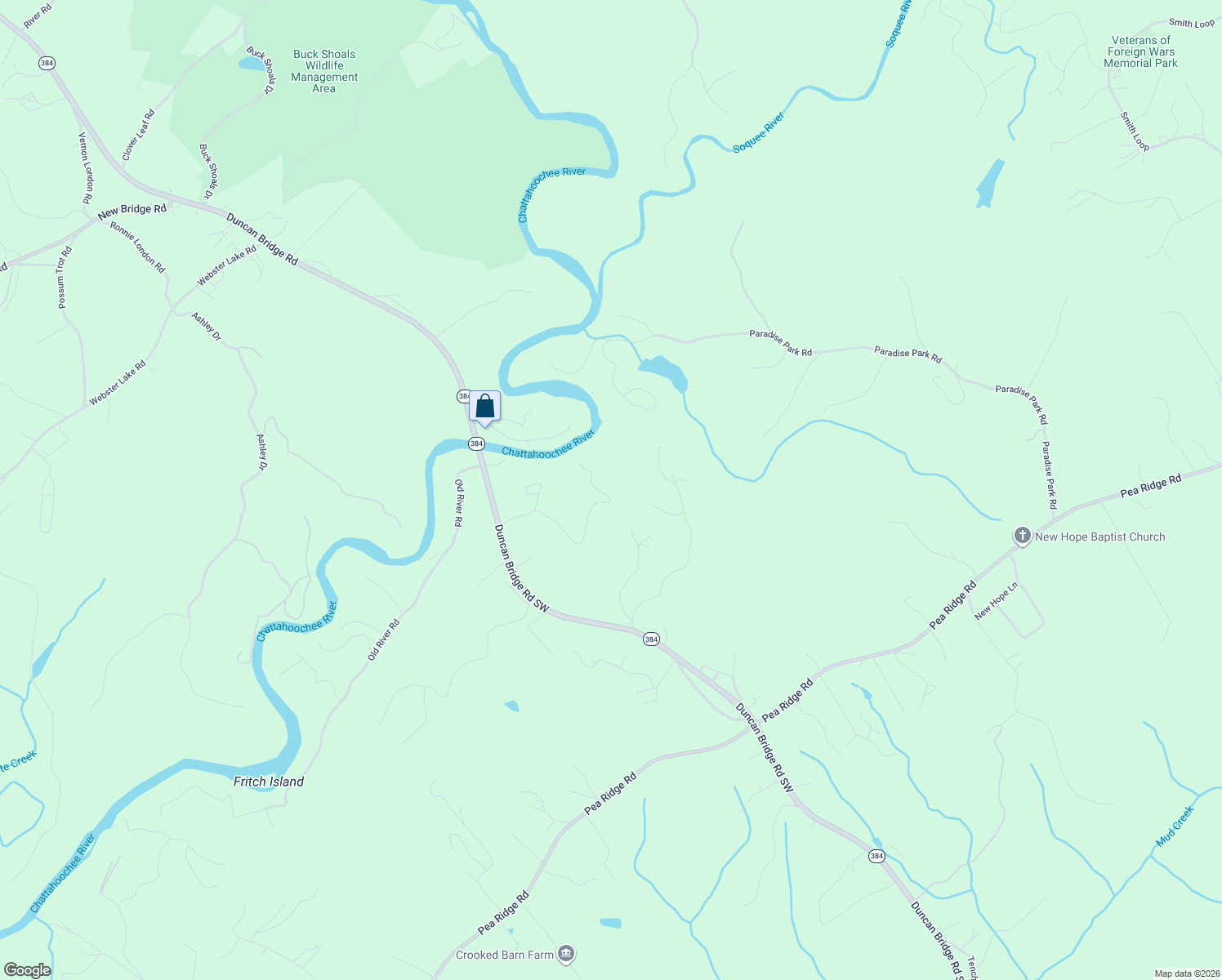 map of restaurants, bars, coffee shops, grocery stores, and more near 650 Casa Rio Drive in Cornelia