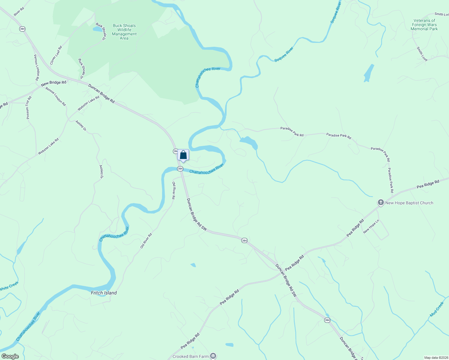 map of restaurants, bars, coffee shops, grocery stores, and more near 650 Casa Rio Drive in Cornelia