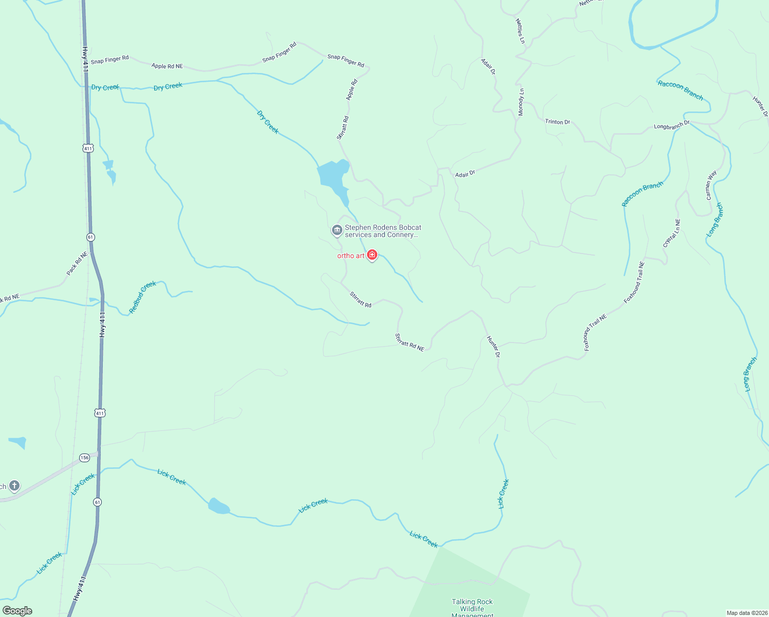 map of restaurants, bars, coffee shops, grocery stores, and more near 195 Stirratt Road in Ranger