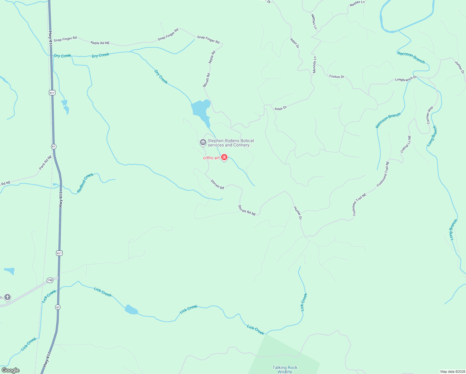 map of restaurants, bars, coffee shops, grocery stores, and more near 195 Stirratt Road in Ranger
