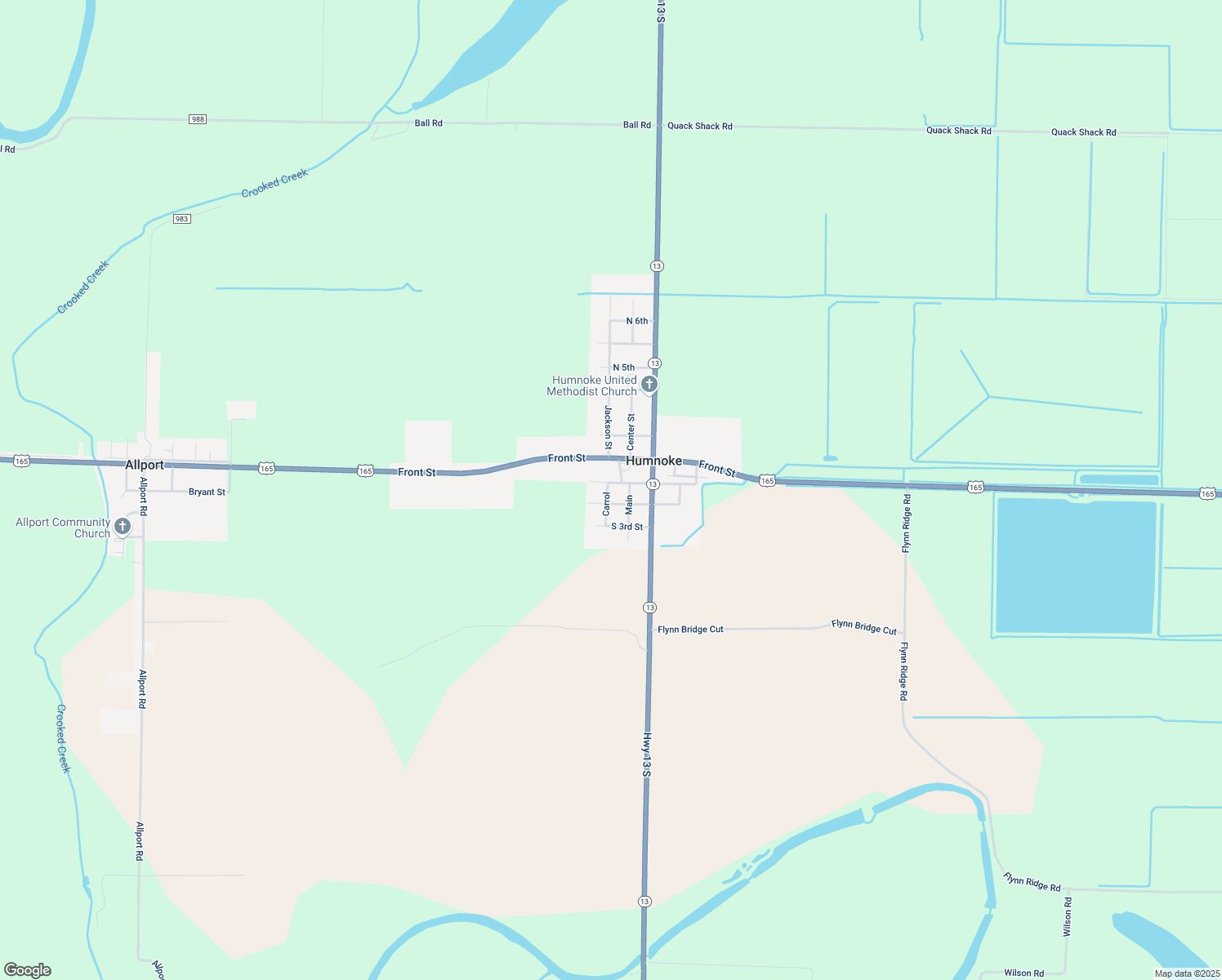 map of restaurants, bars, coffee shops, grocery stores, and more near 21 Carrol in Humnoke
