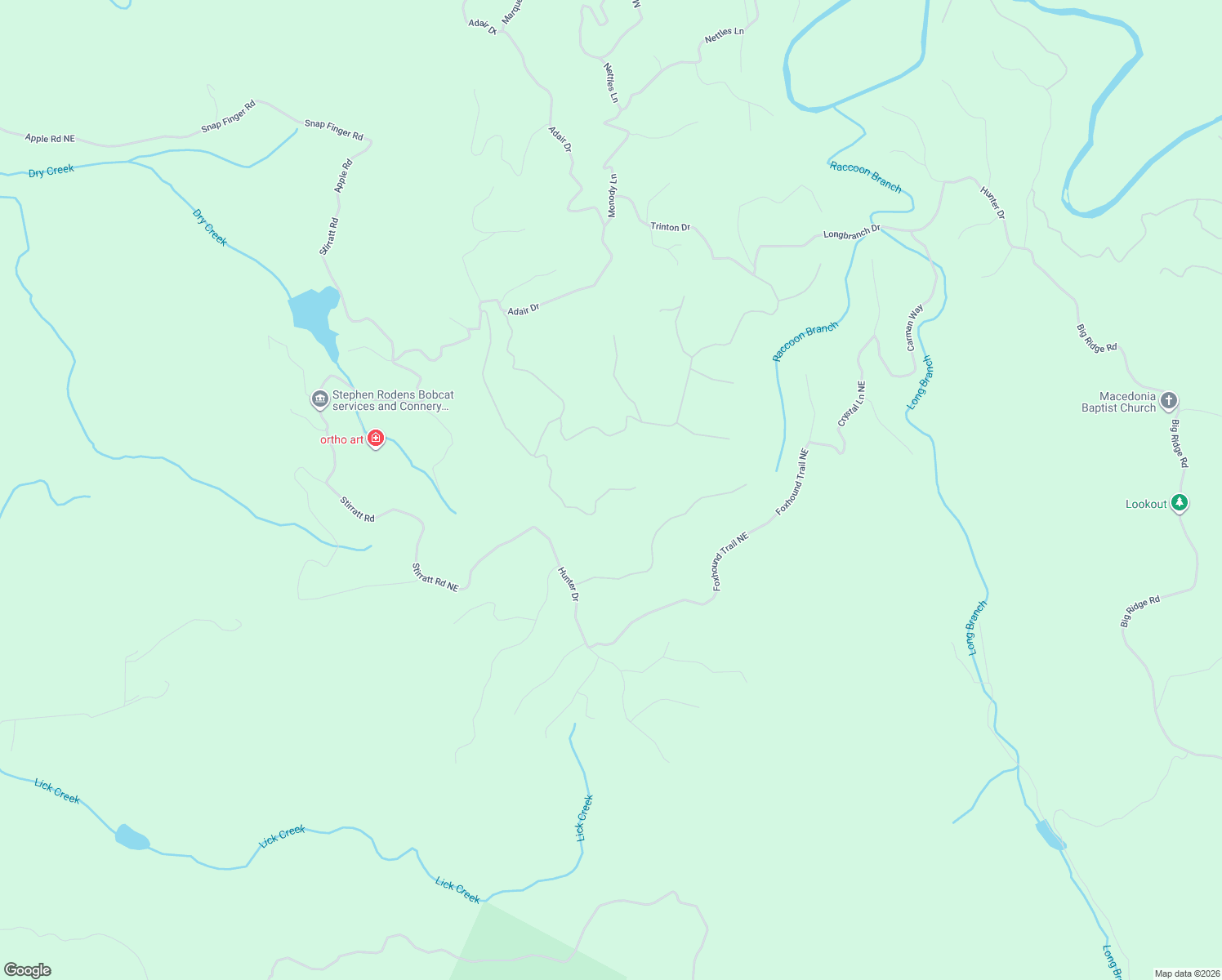 map of restaurants, bars, coffee shops, grocery stores, and more near 1239 Crown Lane in Ranger