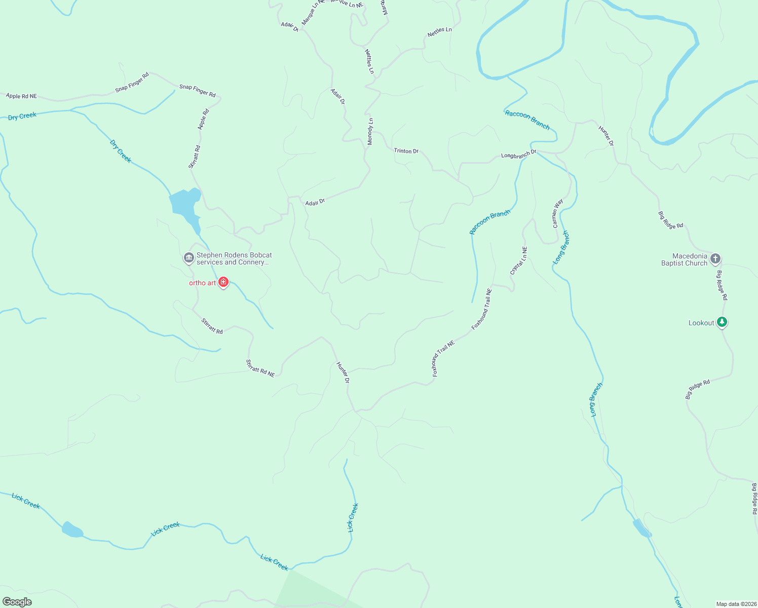 map of restaurants, bars, coffee shops, grocery stores, and more near 1223 Cedar Ridge in Ranger