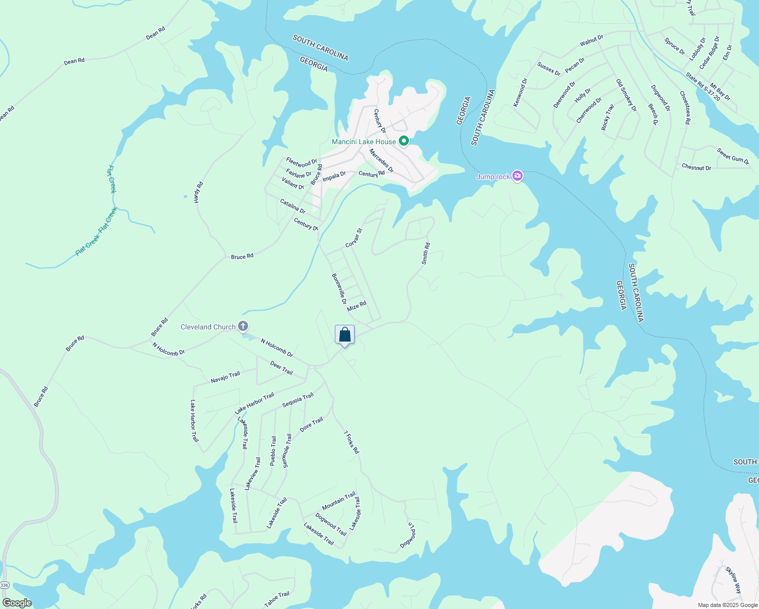 map of restaurants, bars, coffee shops, grocery stores, and more near Mize Road in Martin