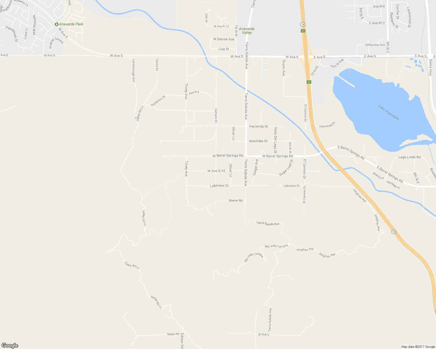 map of restaurants, bars, coffee shops, grocery stores, and more near 36436 Camares Dr in Palmdale