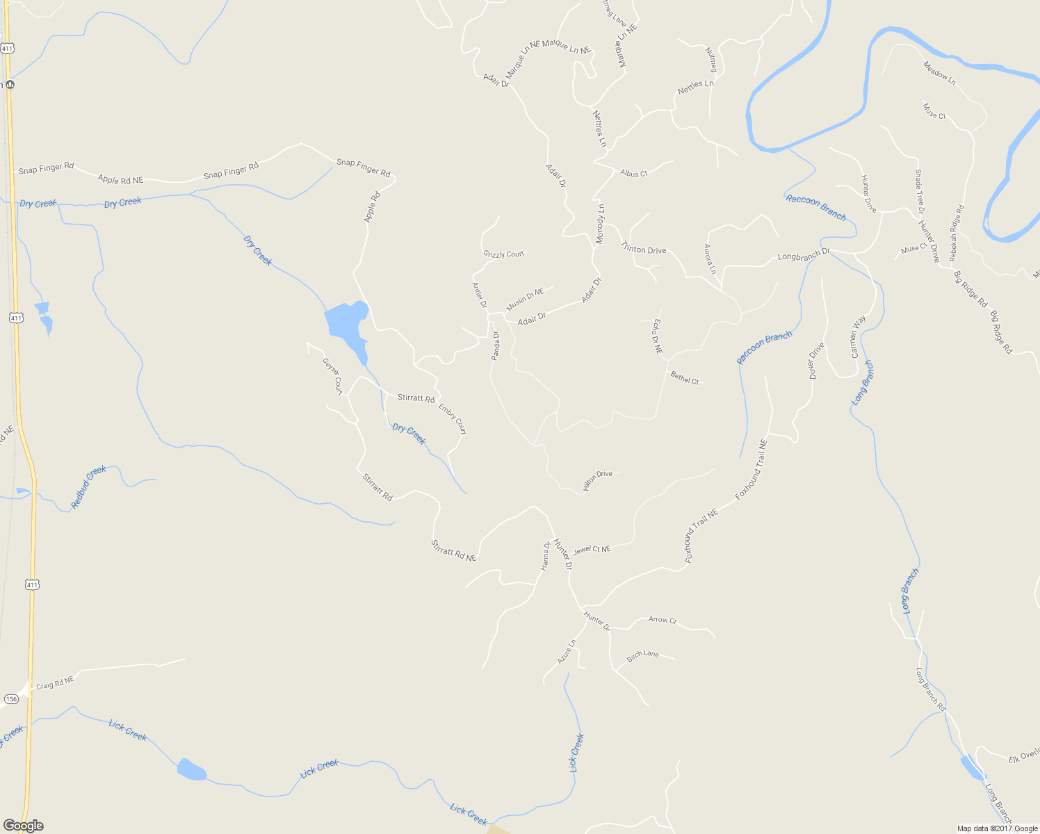 map of restaurants, bars, coffee shops, grocery stores, and more near 1100 Panda Drive in Ranger