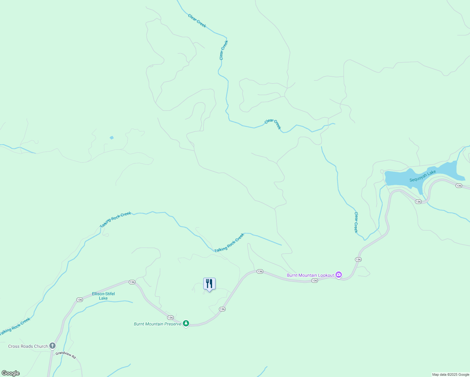 map of restaurants, bars, coffee shops, grocery stores, and more near 249 Andes Ridge in Jasper