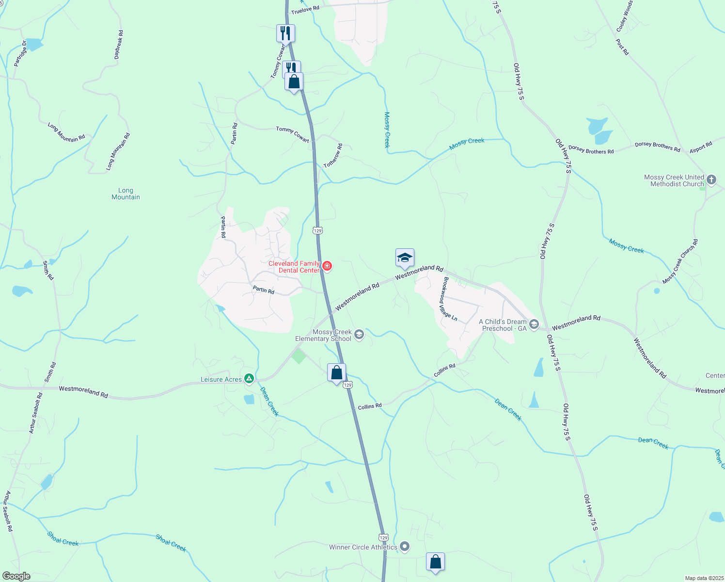 map of restaurants, bars, coffee shops, grocery stores, and more near 3057 Westmoreland Rd in Cleveland