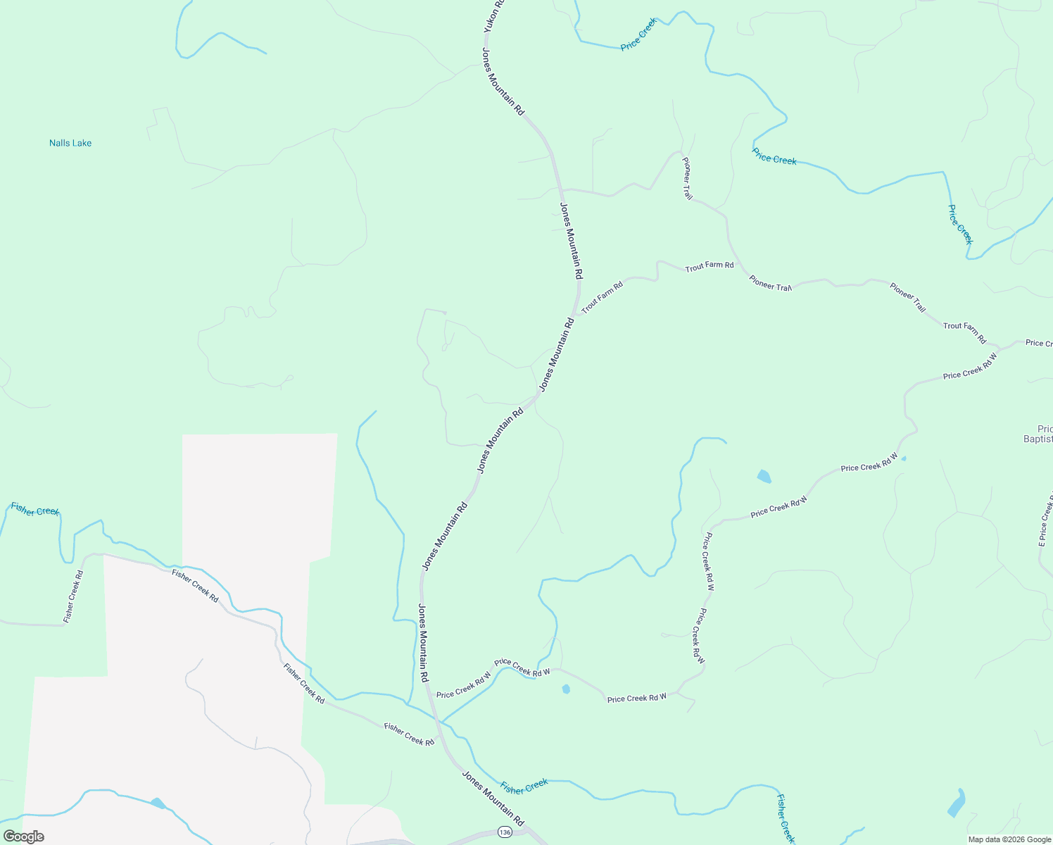 map of restaurants, bars, coffee shops, grocery stores, and more near 1730 Jones Mountain Road in Talking Rock