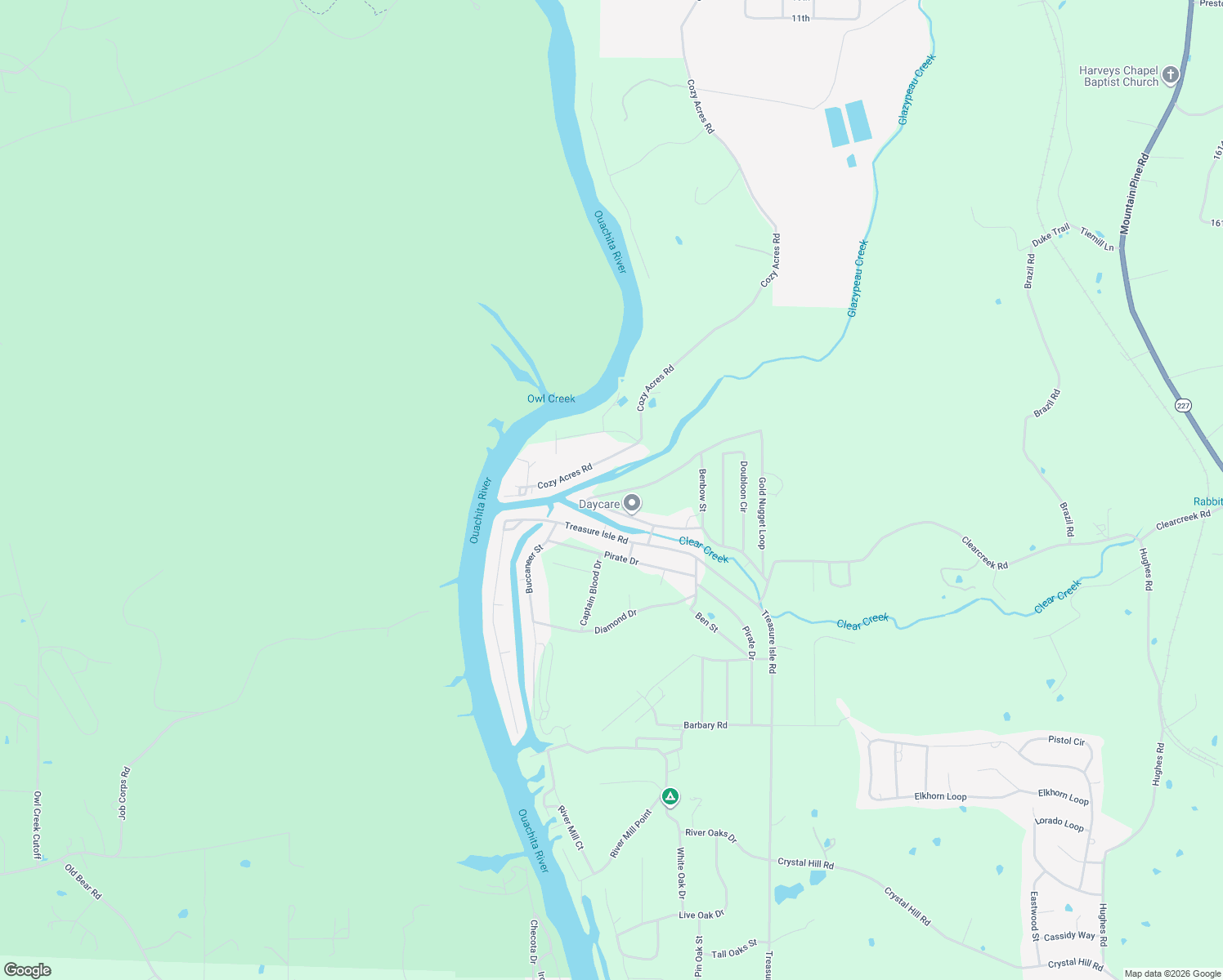 map of restaurants, bars, coffee shops, grocery stores, and more near 409 Gold Nugget Loop in Garland County