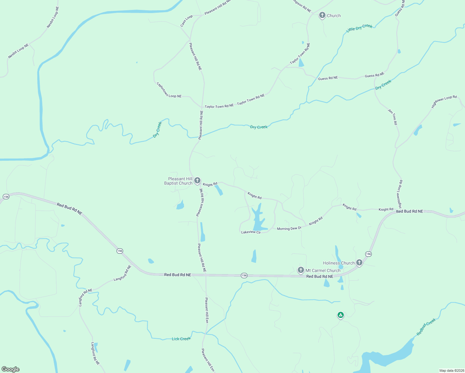 map of restaurants, bars, coffee shops, grocery stores, and more near 257 Knight Road in Ranger