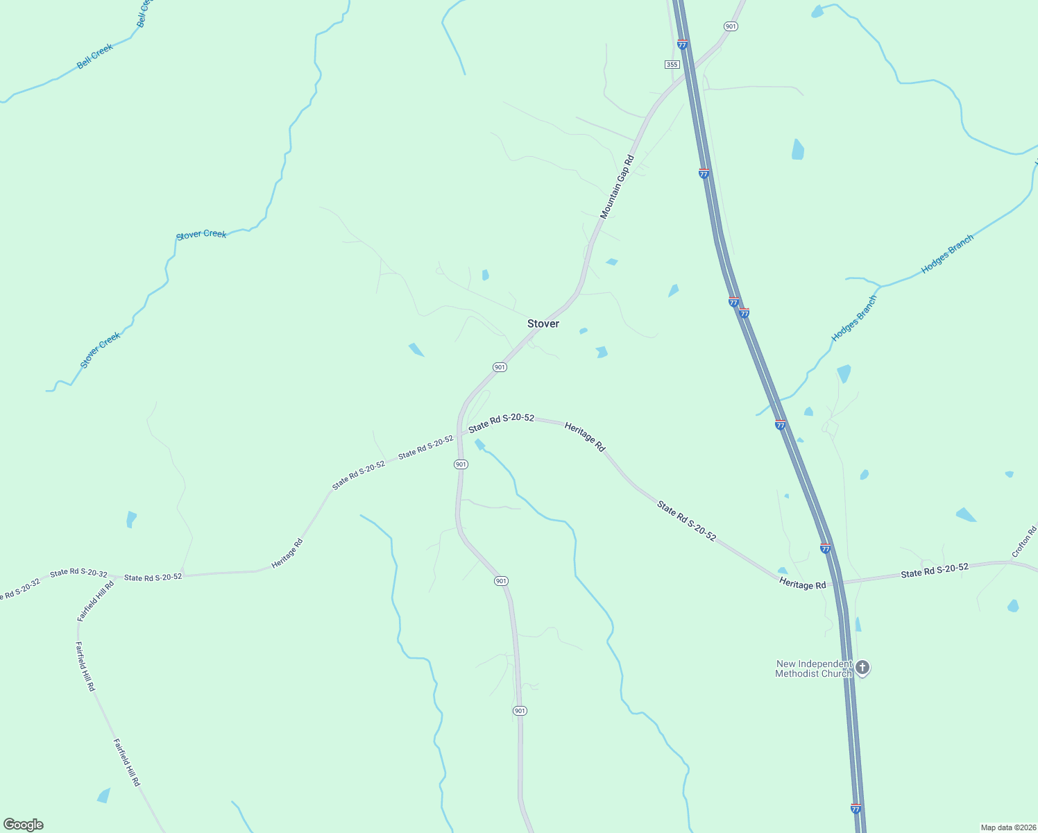 map of restaurants, bars, coffee shops, grocery stores, and more near 4675 State Road S-20-52 in Blackstock