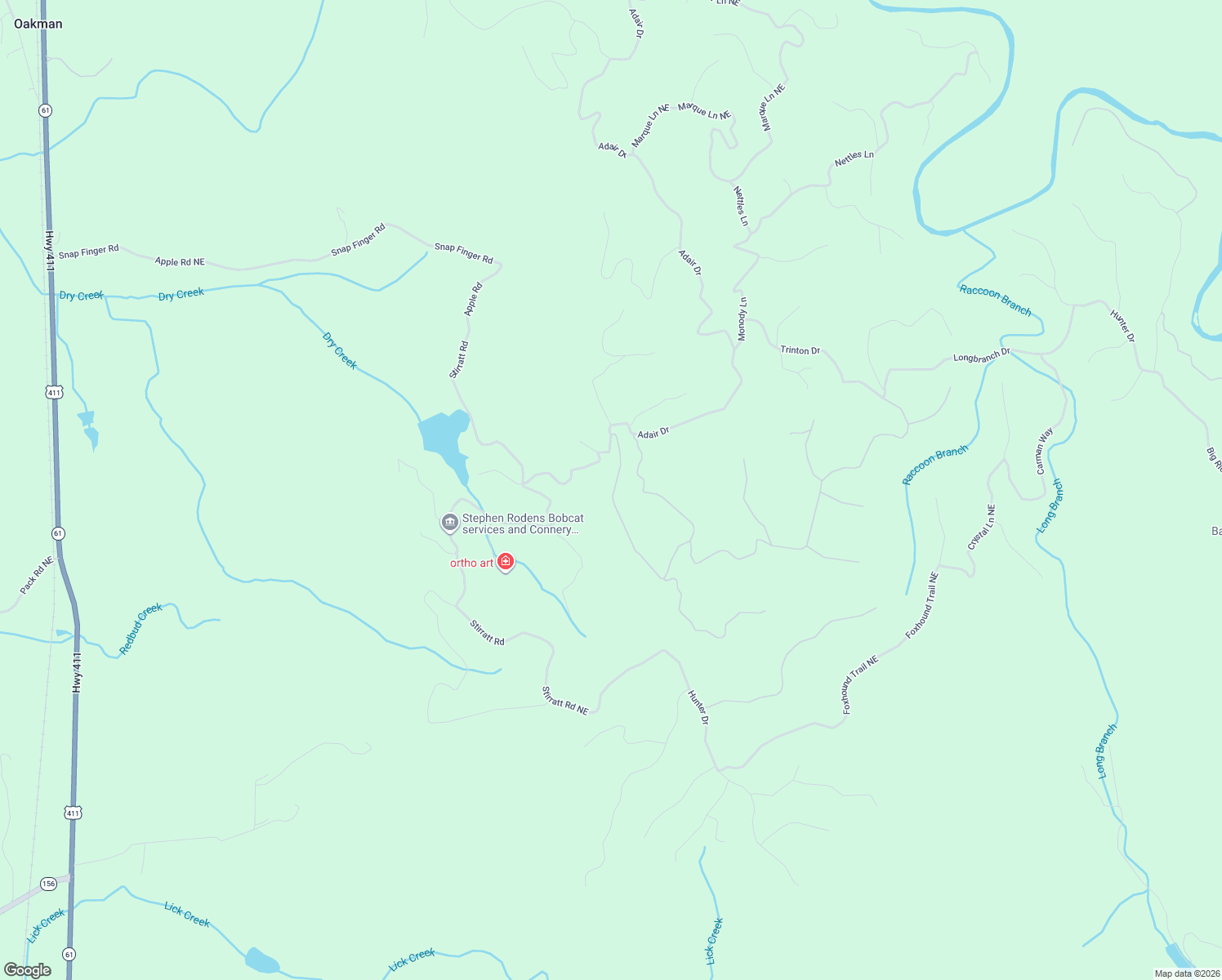 map of restaurants, bars, coffee shops, grocery stores, and more near 1100 Panda Drive in Ranger