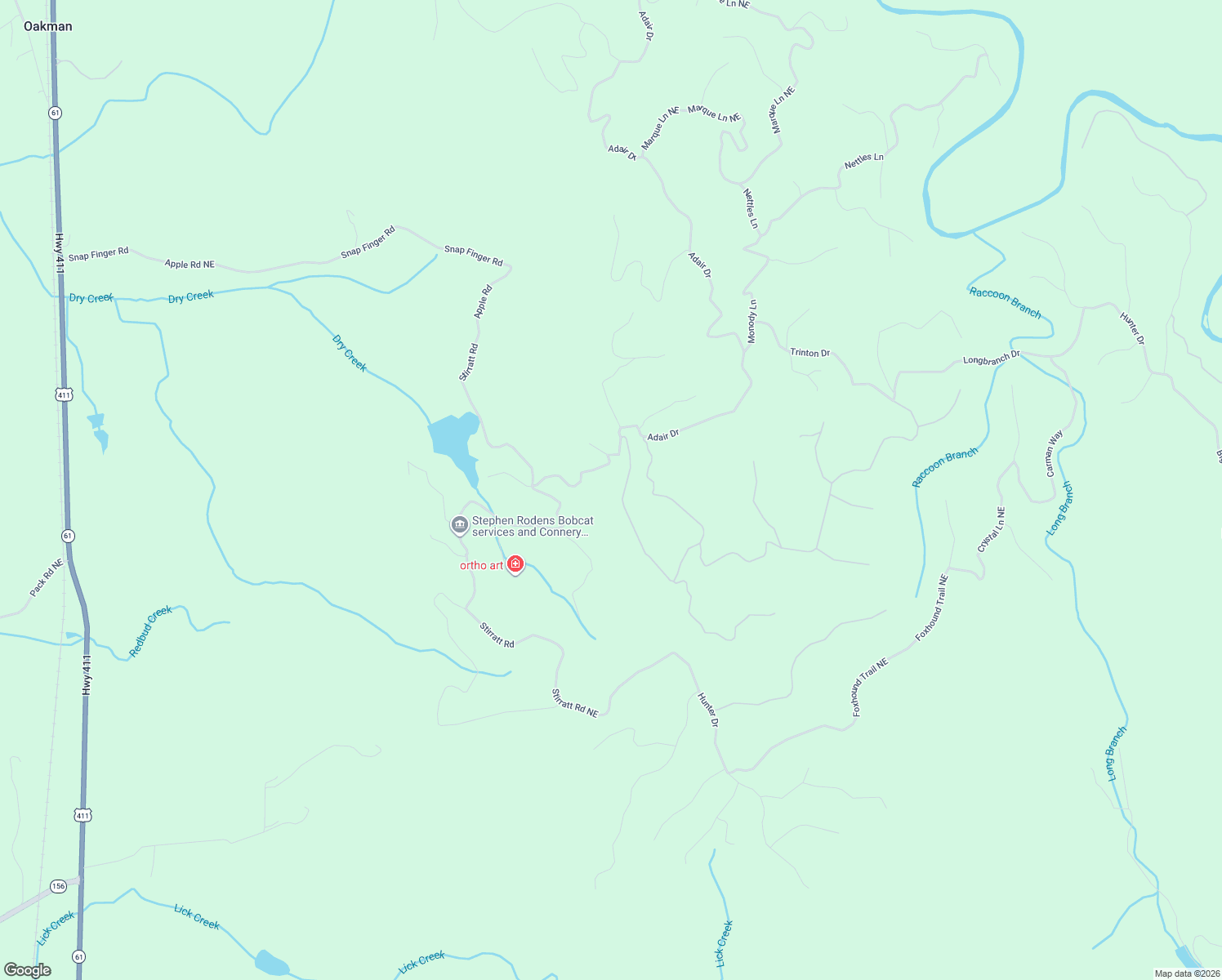 map of restaurants, bars, coffee shops, grocery stores, and more near 23 Panda Drive in Ranger