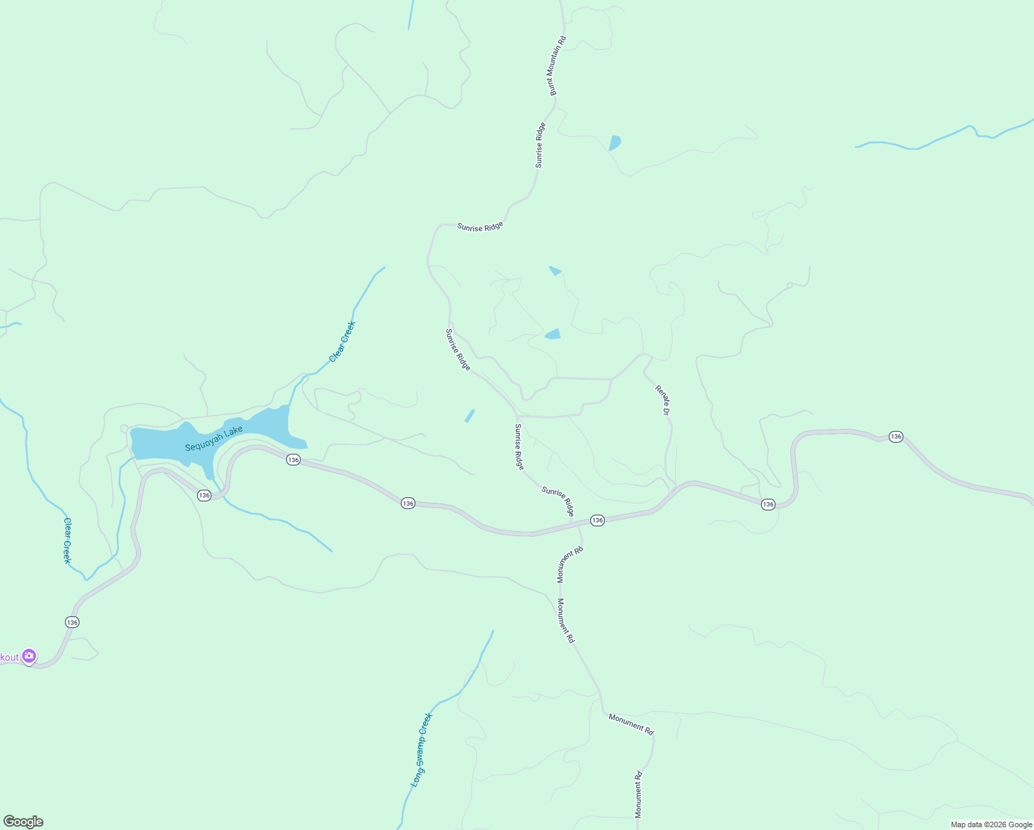 map of restaurants, bars, coffee shops, grocery stores, and more near 127-245 Sunrise Ridge in Jasper