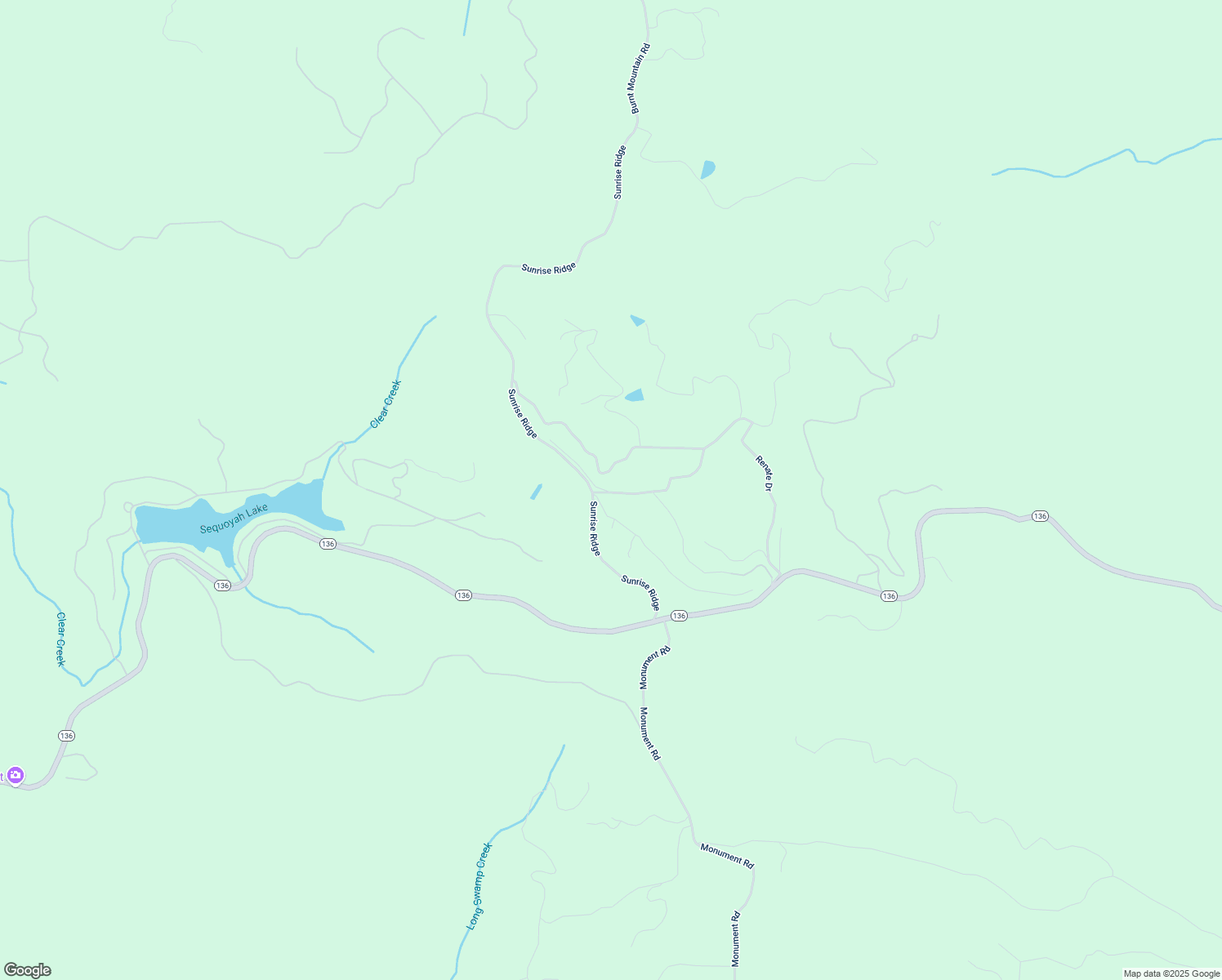 map of restaurants, bars, coffee shops, grocery stores, and more near 0 Burnt Mountain Cove Road in Jasper