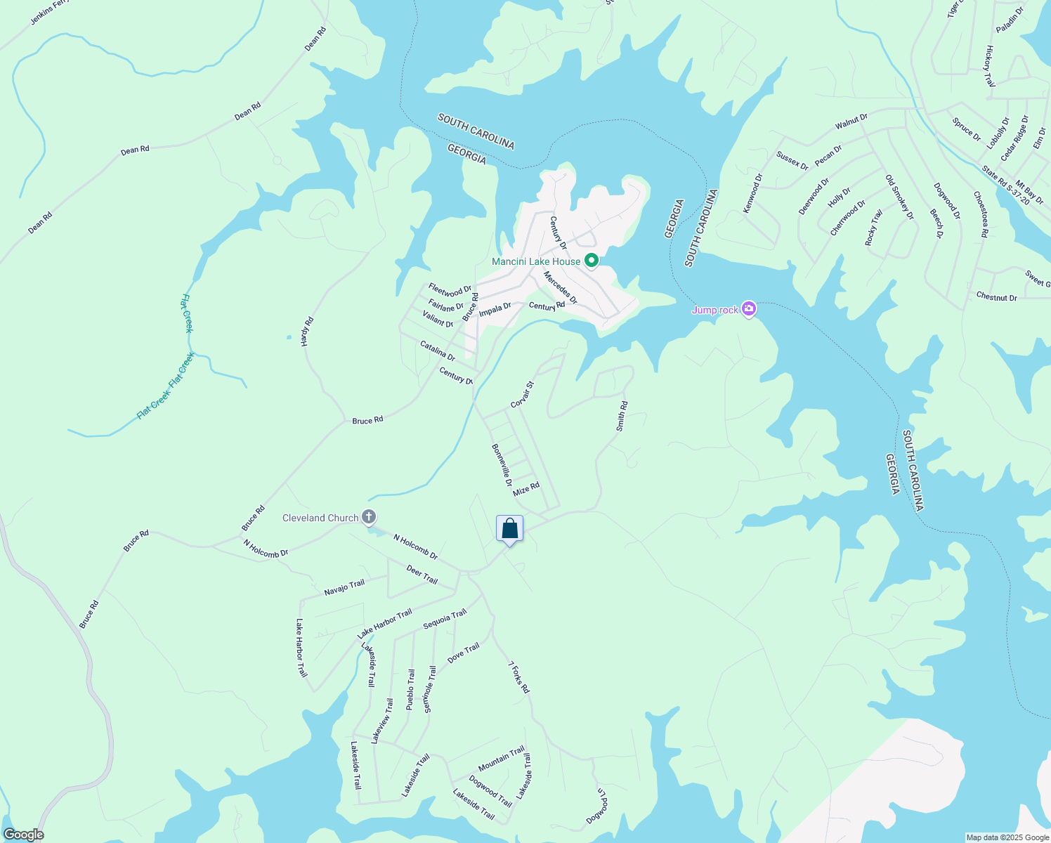 map of restaurants, bars, coffee shops, grocery stores, and more near Brookwood Road in Stephens County