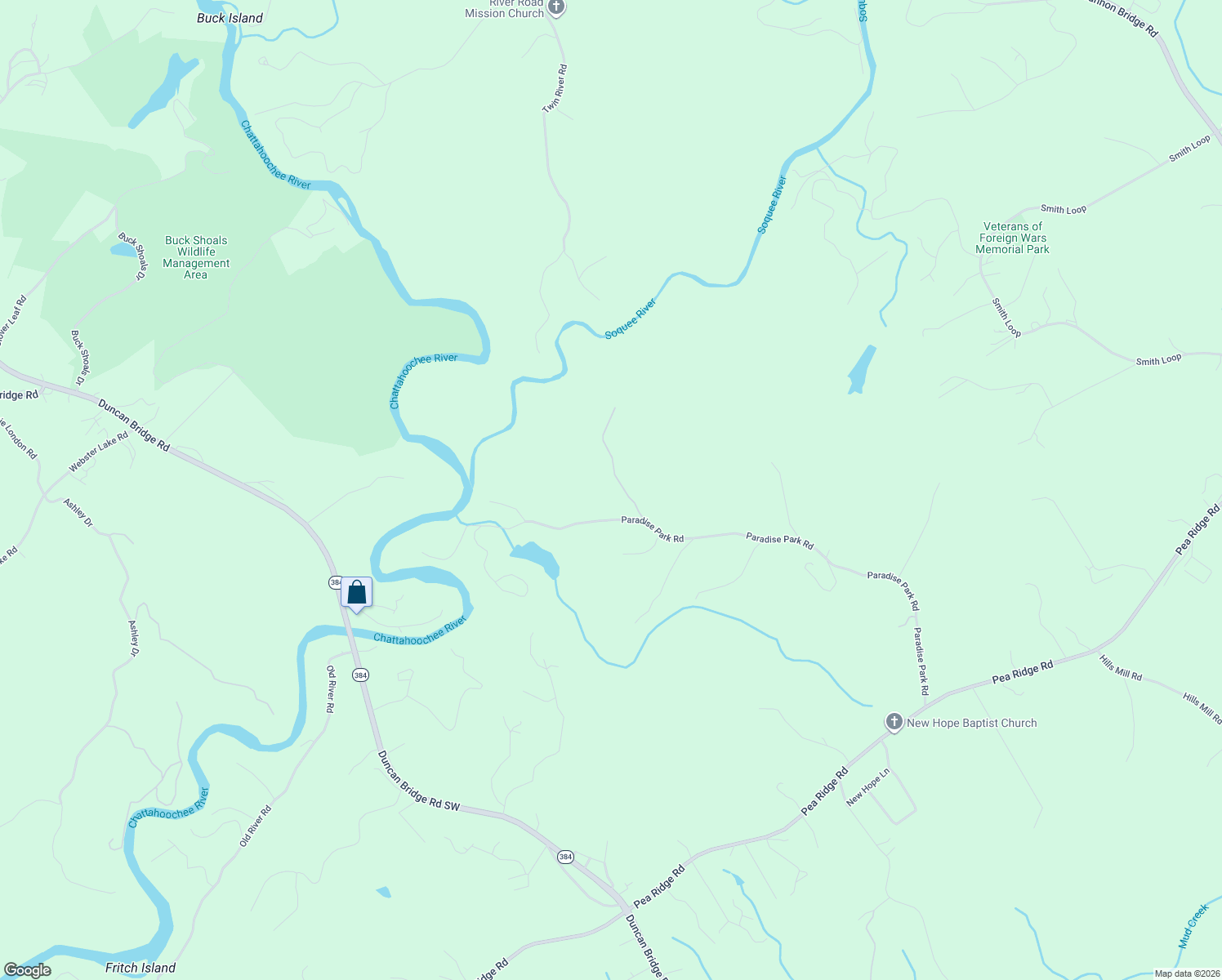 map of restaurants, bars, coffee shops, grocery stores, and more near 1475 Paradise Park Road in Cornelia