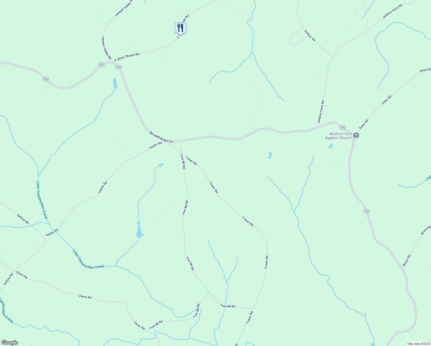 map of restaurants, bars, coffee shops, grocery stores, and more near in Toccoa