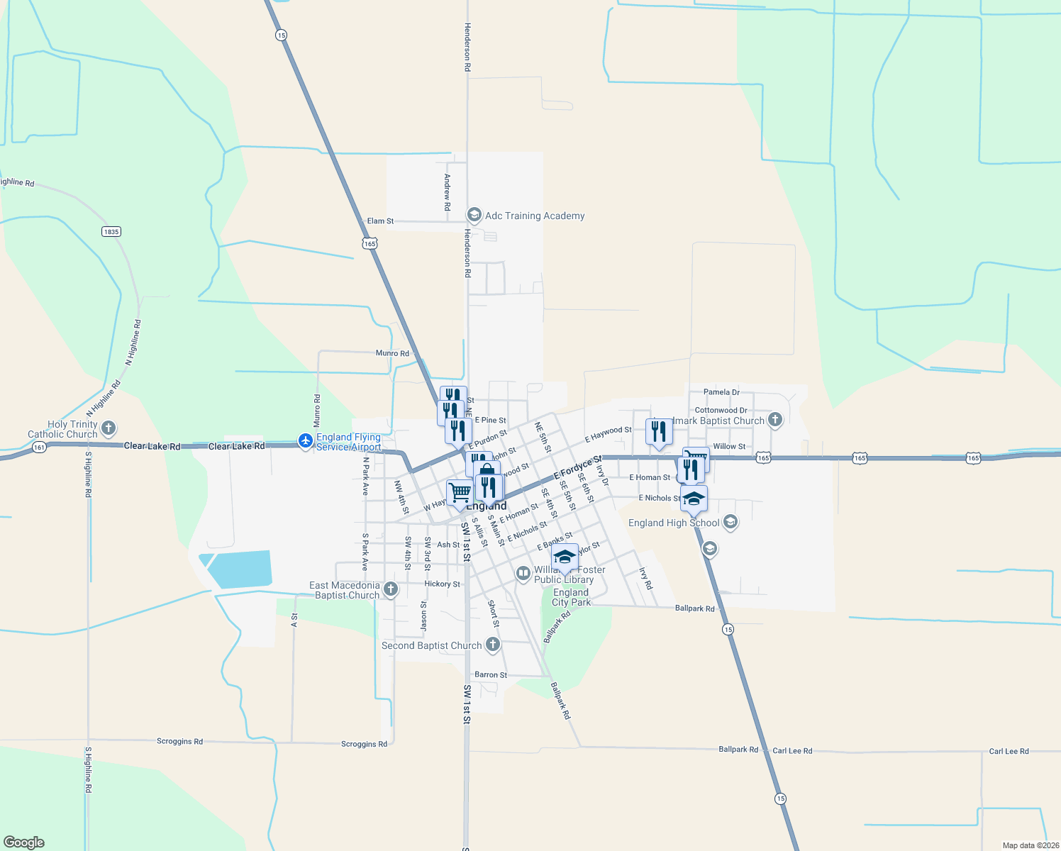 map of restaurants, bars, coffee shops, grocery stores, and more near 414 East Purdon Street in England