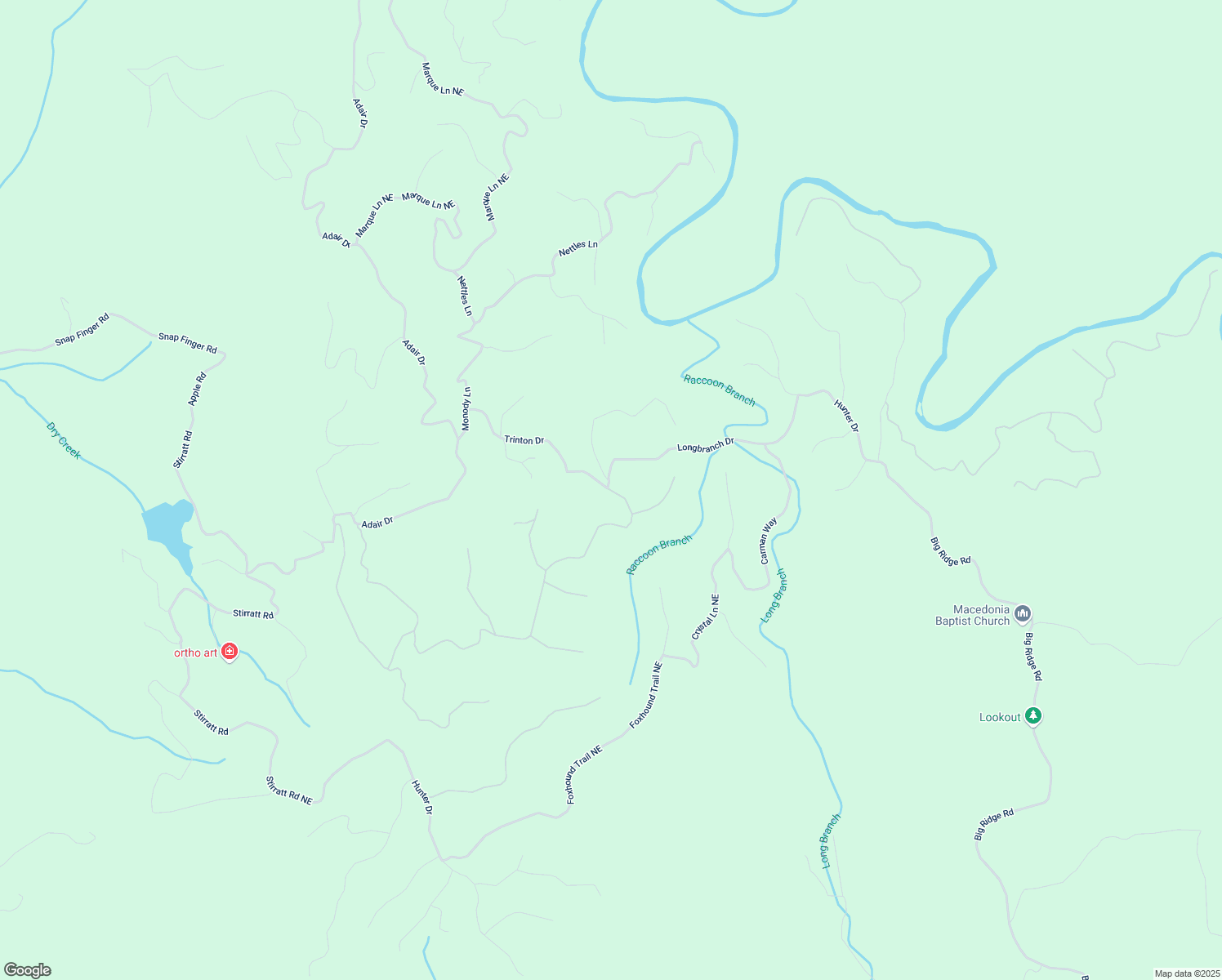 map of restaurants, bars, coffee shops, grocery stores, and more near 961 Trinton Drive in Ranger