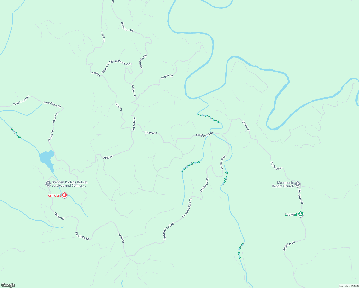 map of restaurants, bars, coffee shops, grocery stores, and more near 959 Aurora Lane in Ranger