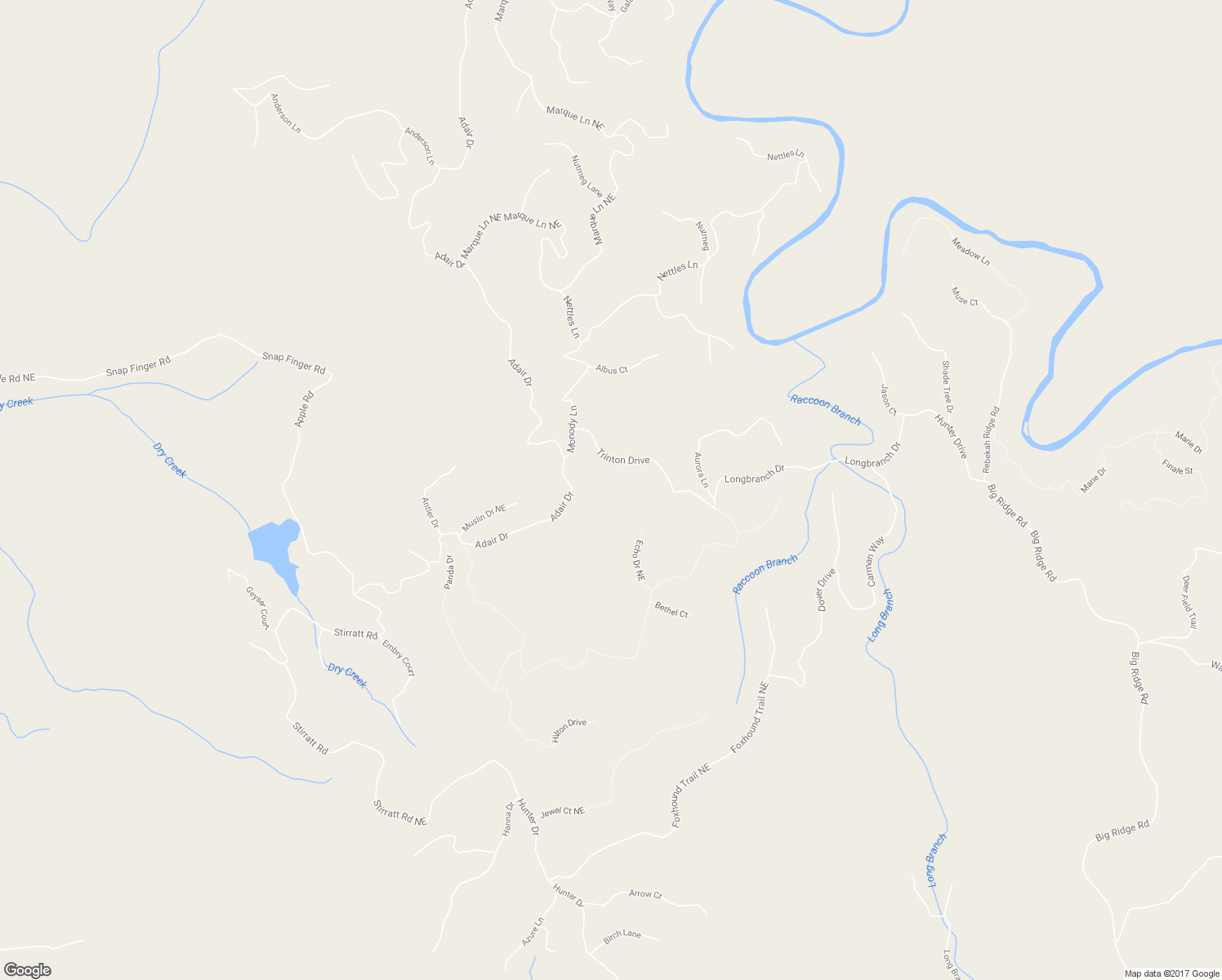 map of restaurants, bars, coffee shops, grocery stores, and more near 878 Echo Drive Northeast in Ranger