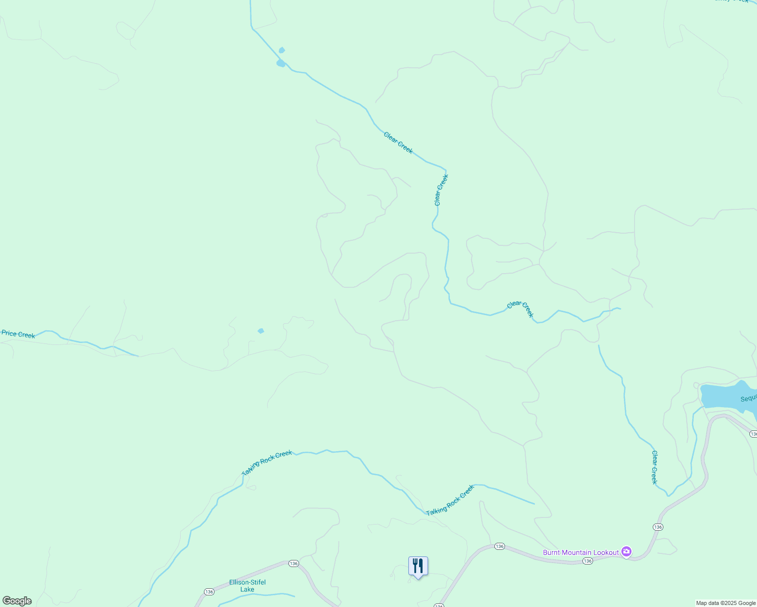 map of restaurants, bars, coffee shops, grocery stores, and more near 256 Blood Root Trail in Talking Rock