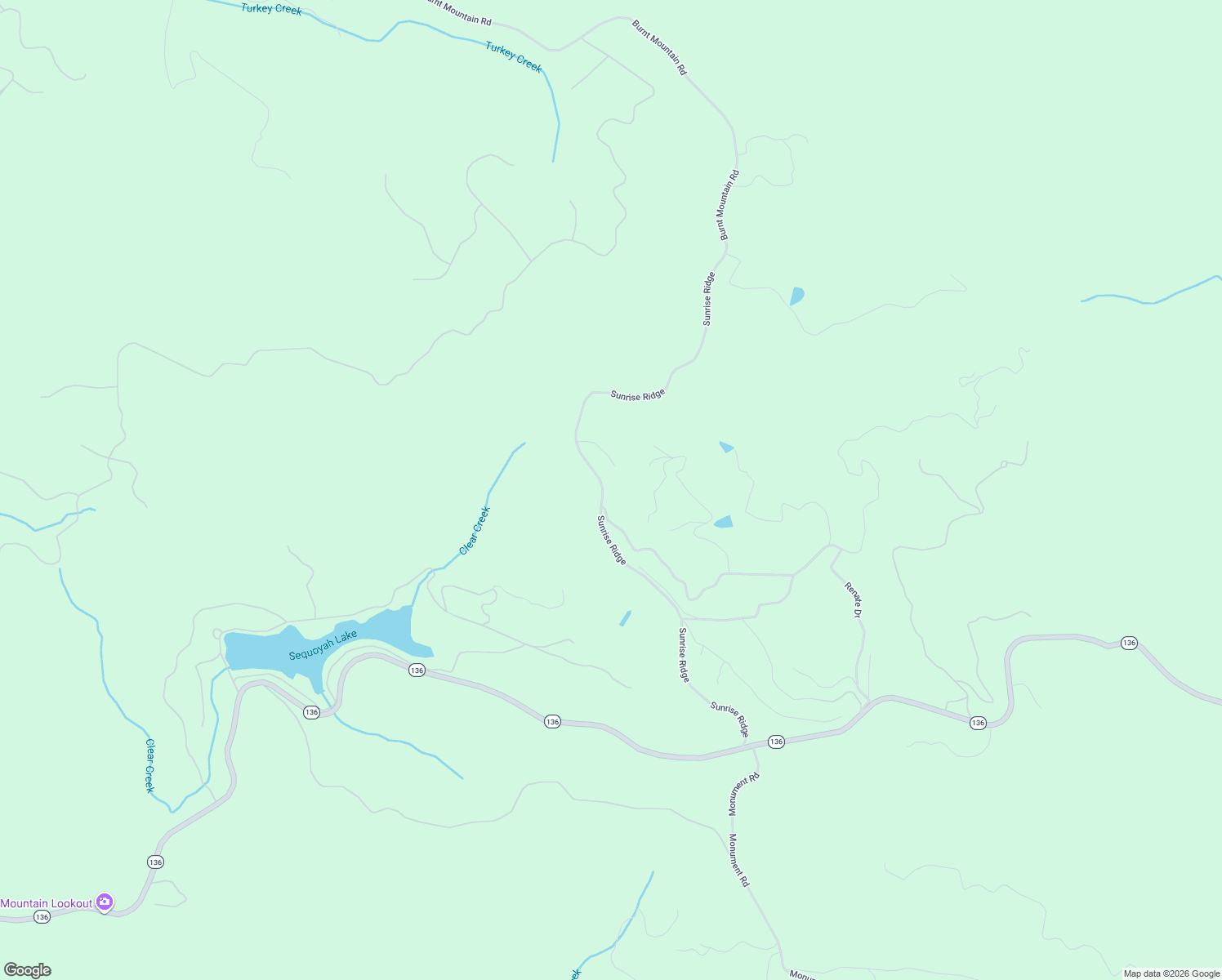 map of restaurants, bars, coffee shops, grocery stores, and more near 956 Sunrise Ridge in Jasper