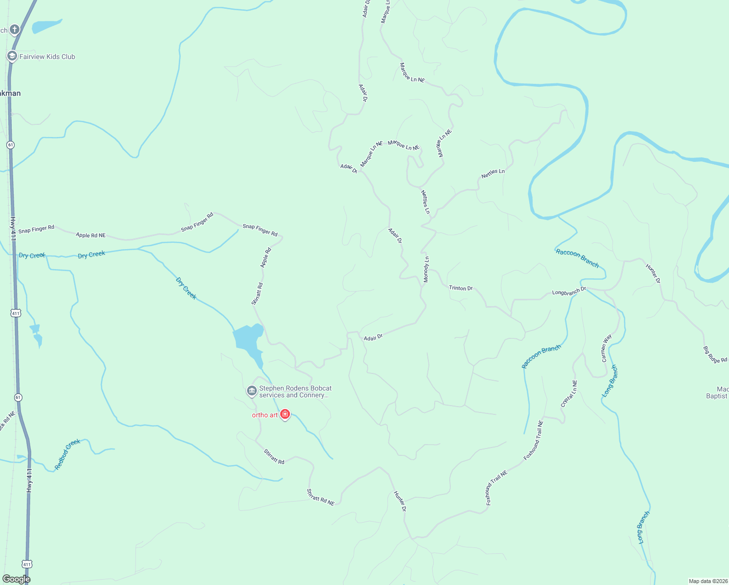 map of restaurants, bars, coffee shops, grocery stores, and more near 146 Jasmine Drive in Ranger