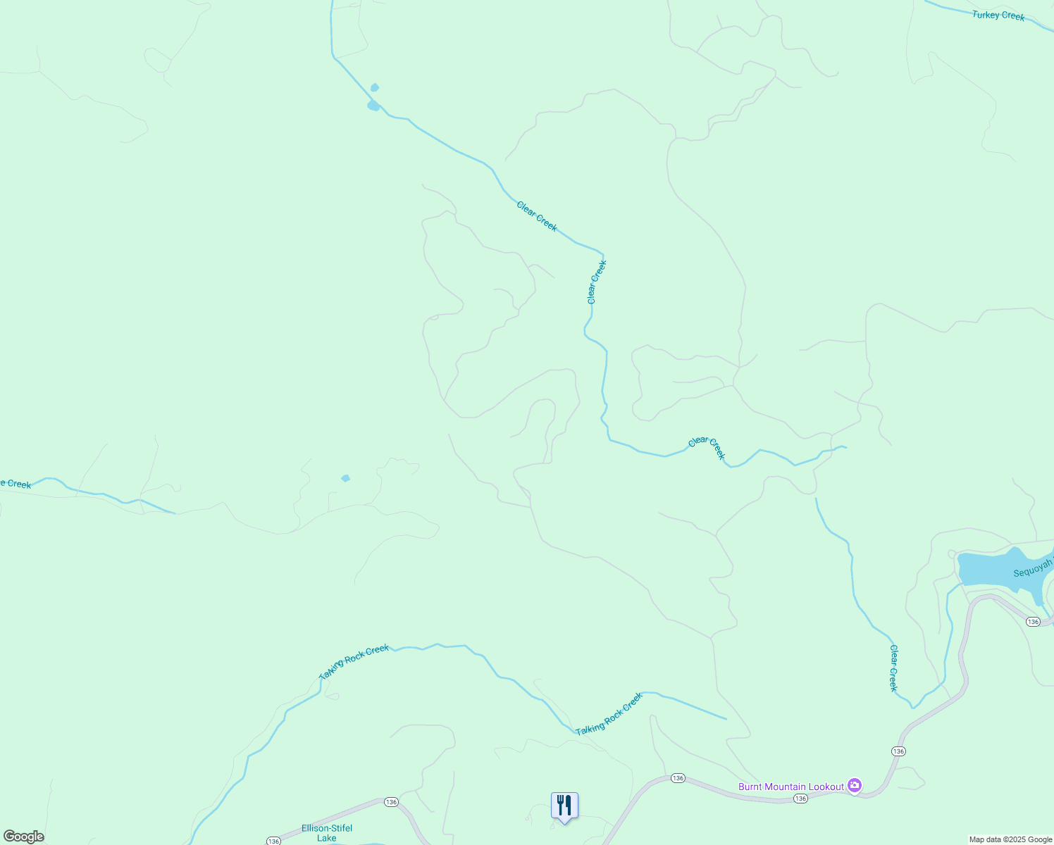 map of restaurants, bars, coffee shops, grocery stores, and more near 256 Blood Root Trail in Talking Rock